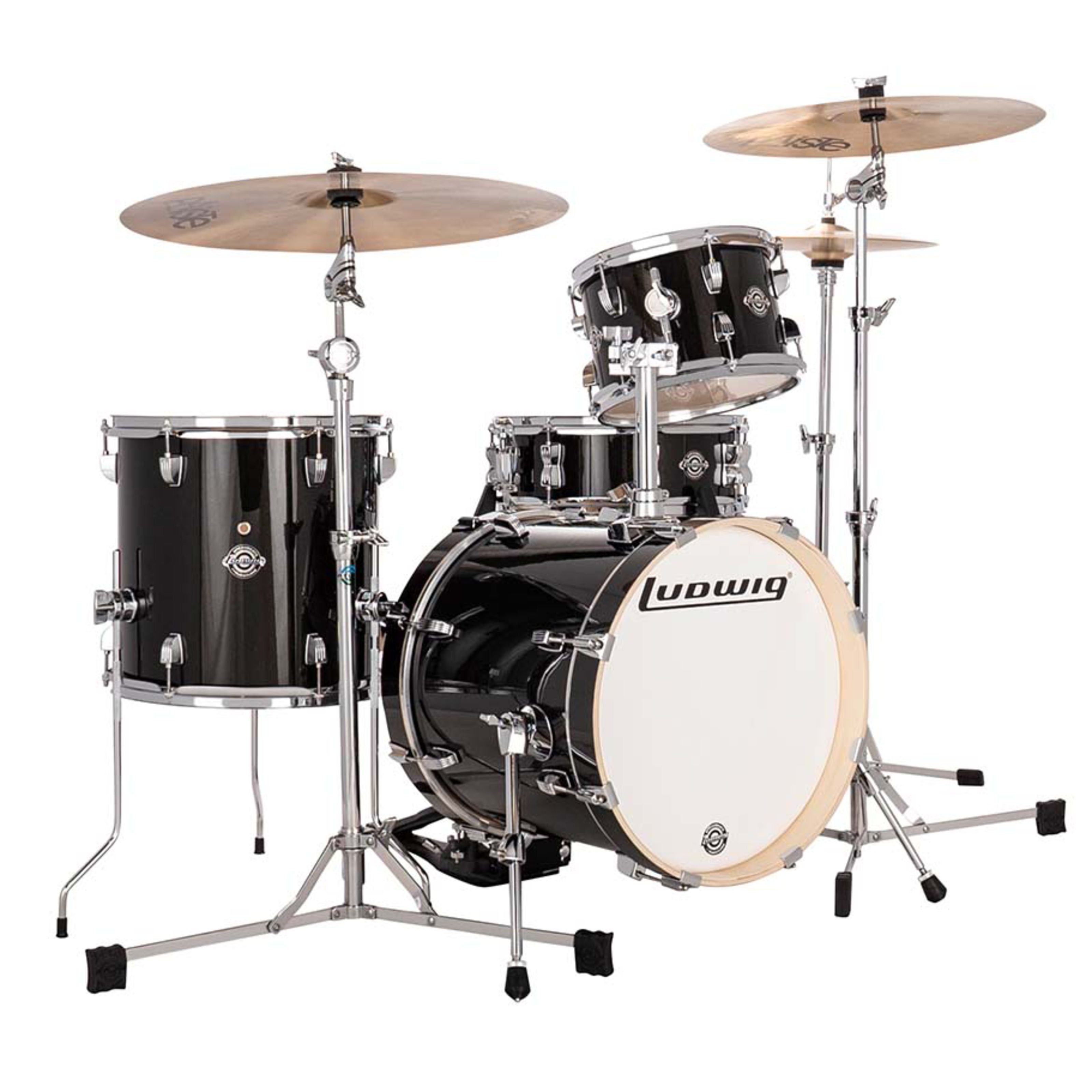 Ludwig Kesselsatz, Schlagzeuge, Kesselsätze, LC2791 Breakbeats Shell-Set Black Sparkle - Drum Kesselsatz