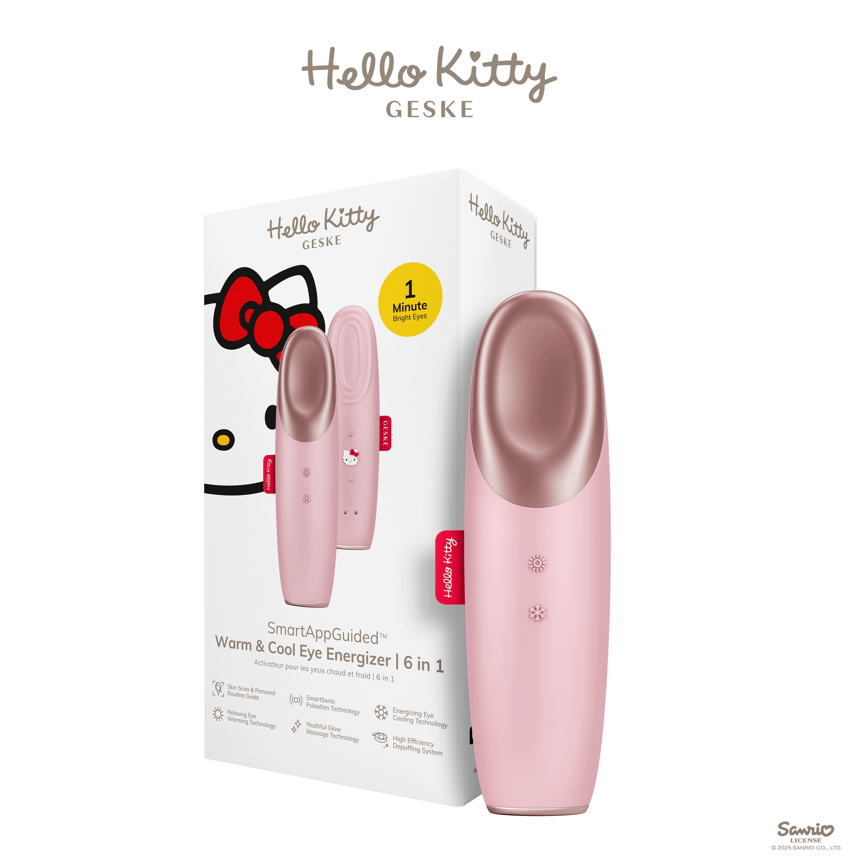 GESKE German Beauty Tech Augen-Roll-on SmartAppGuided™ Warm & Cool Eye Energizer 6 in 1, 2-tlg., Gerät inkl. kostenloser APP (SmartAppGuided Device), Mit der GESKE App erhältst Du deine personalisierte Hautpflegeroutine.