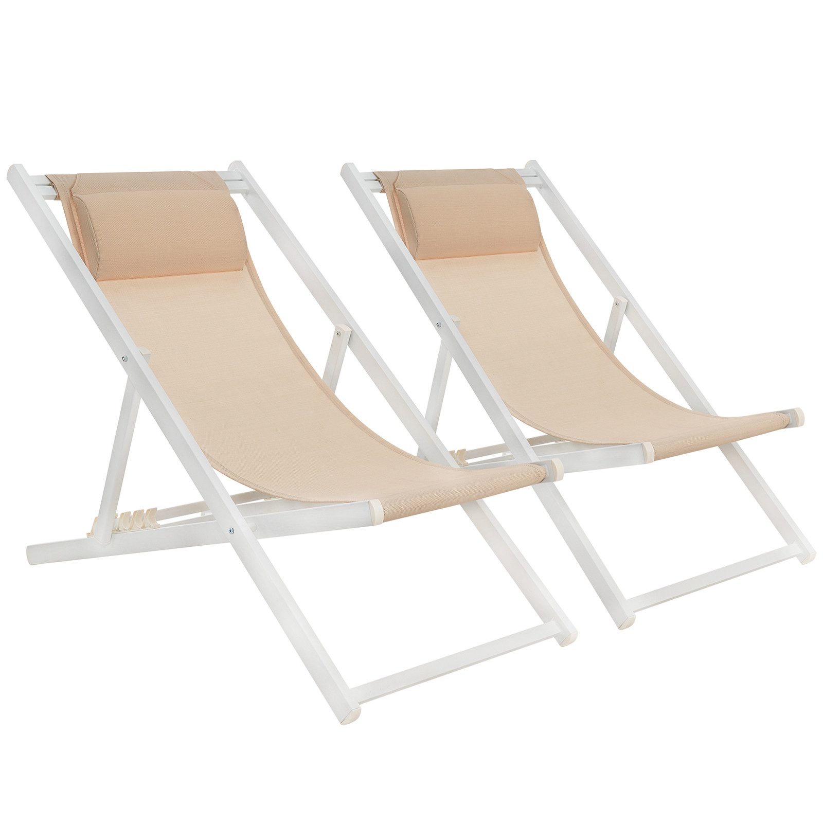 Mondeer Gartenliege Liegestuhl klappbar, 2 St., günstig online kaufen