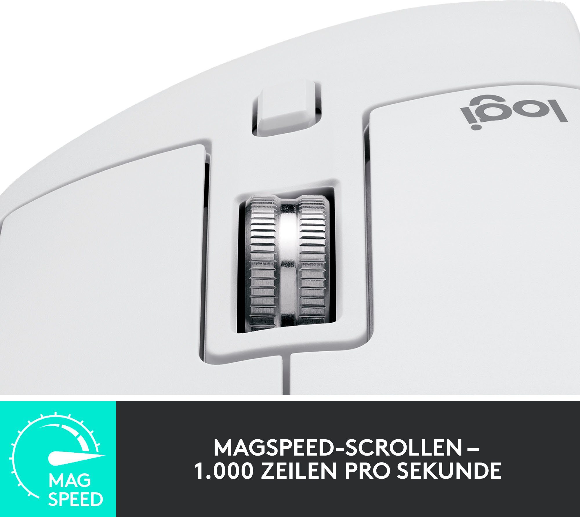 3S Logitech Master Weiß Maus (Bluetooth) MX