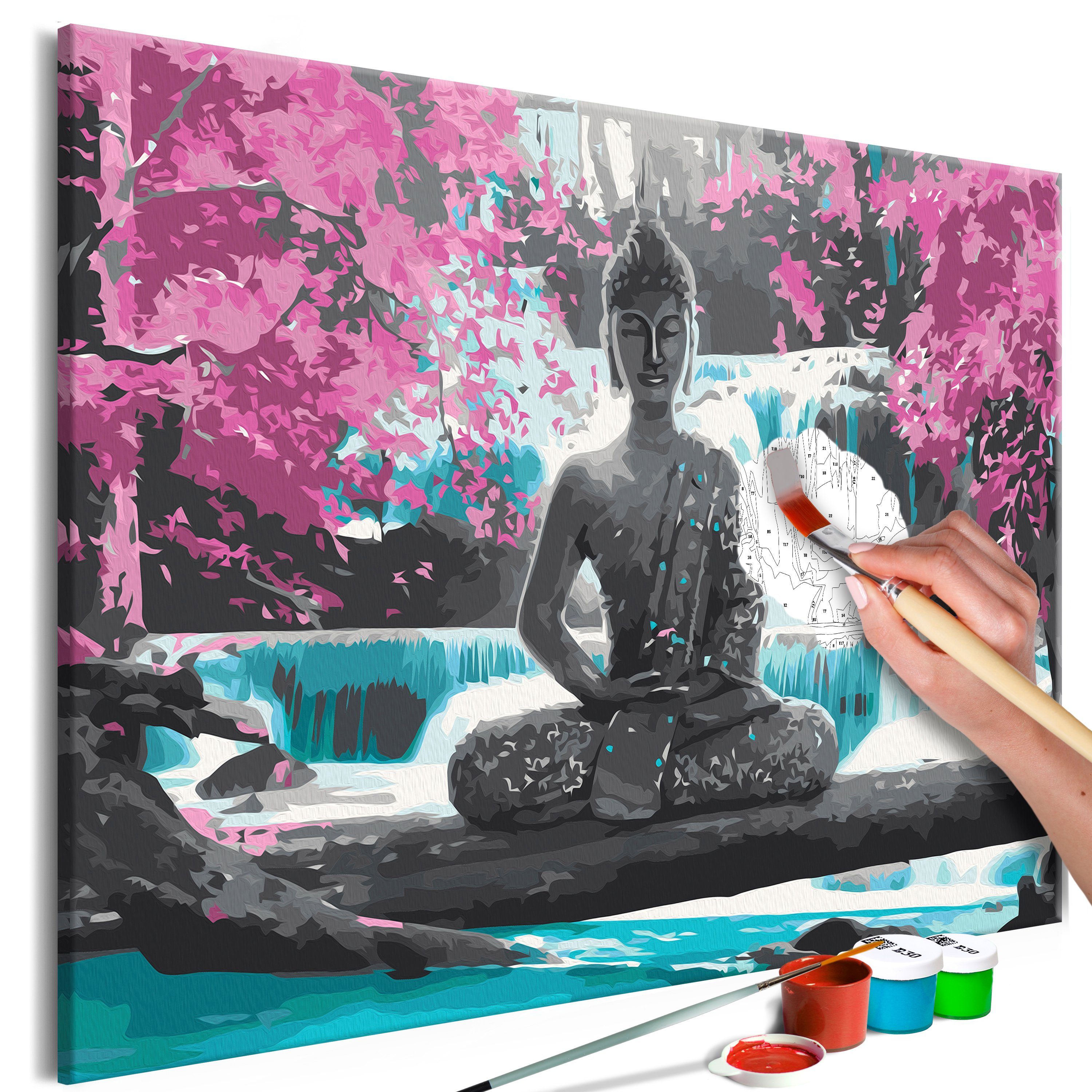 Artgeist Malen nach Zahlen Buddha and Waterfall