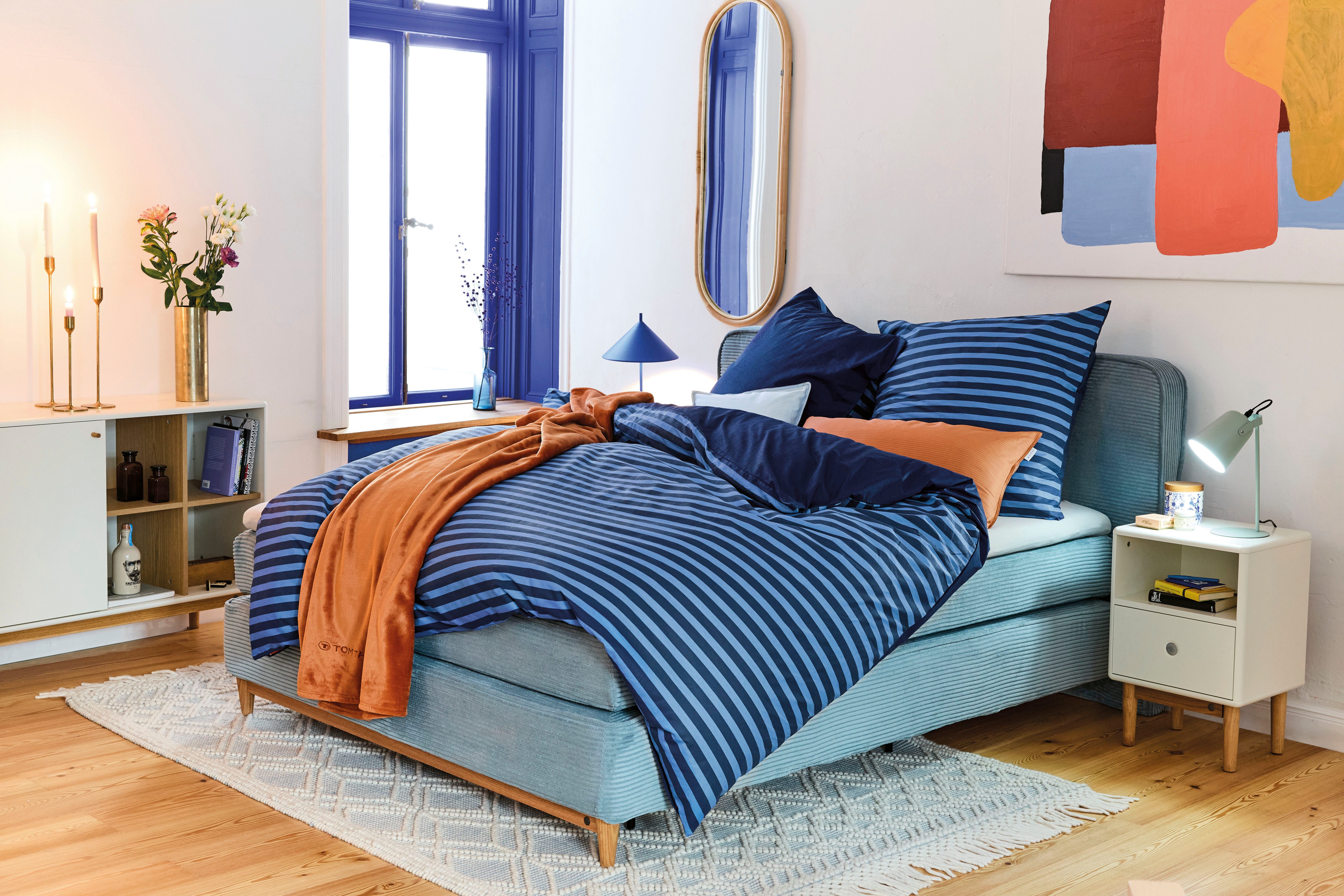 TOM TAILOR HOME Bettwäsche MEDIUM STRIPES in Gr. 135x200cm, 155x220cm oder 200x220cm, Renforcé, 2 teilig, new bedroom, mit farbigem Markenreißverschluss – Bild 5 von 5