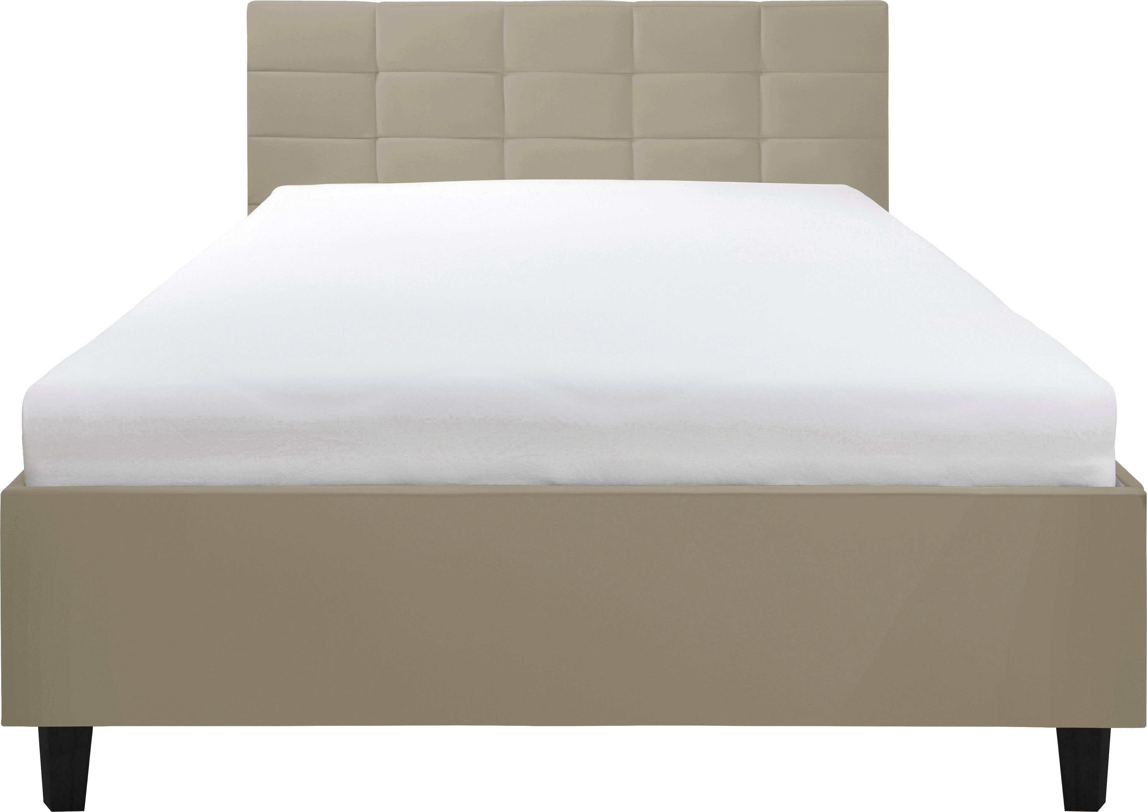 alina Polsterbett "Ricardo" Füße schwarz günstig online kaufen