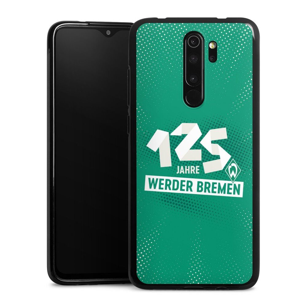 DeinDesign Handyhülle 125 Jahre Werder Bremen Offizielles Lizenzprodukt, Xiaomi Redmi Note 8 Pro Silikon Hülle Bumper Case Handy Schutzhülle