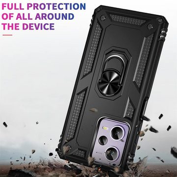 CoolGadget Handyhülle Armor Shield Case für Xiaomi Poco X5 5G, Outdoor Cover Magnet Ringhalterung Handy Hülle für Poco X5