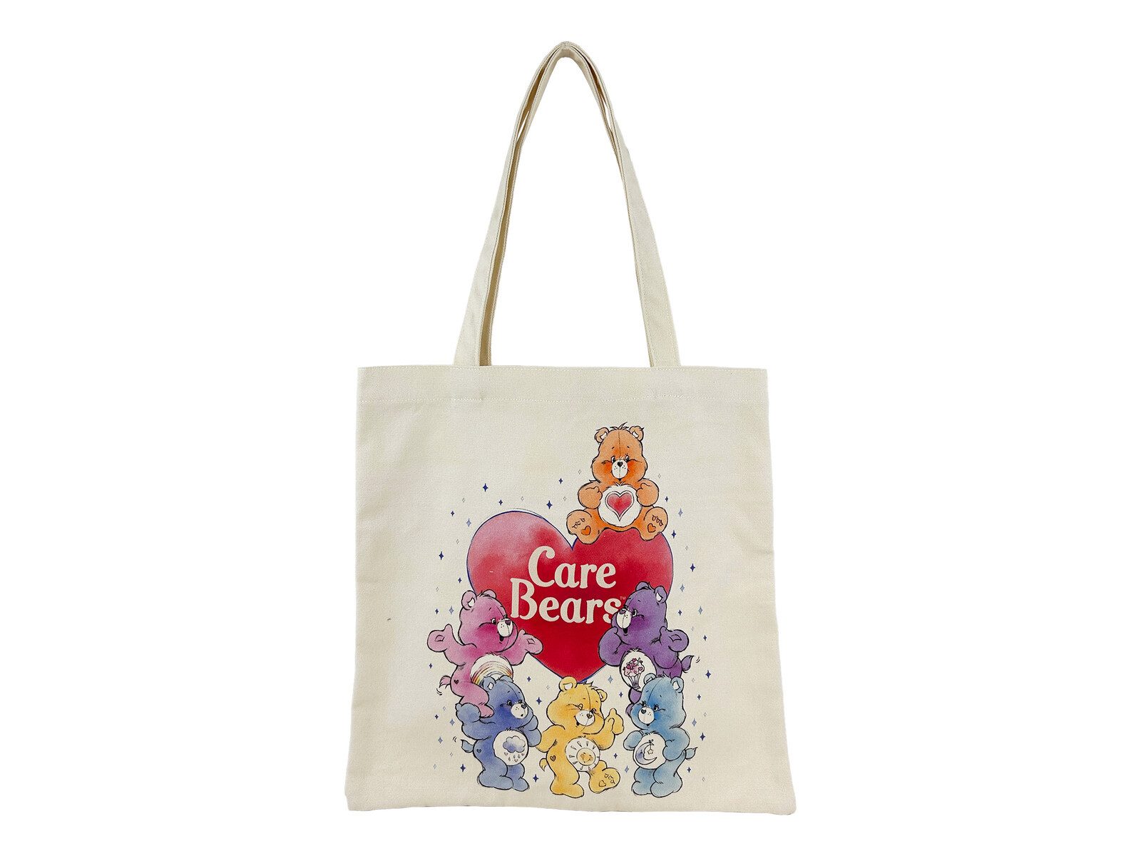 Glücksbärchis Shopper Tasche schlicht mit langen Henkeln Alltagstasche