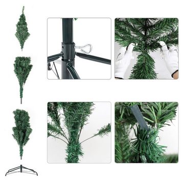 Salcar Künstlicher Weihnachtsbaum Grün Tannenbaum Weihnachtsbäume Künstlich Christbaum mit Ständer, Nordmmanntanne, 180 cm mit 560 PVC Spitzen