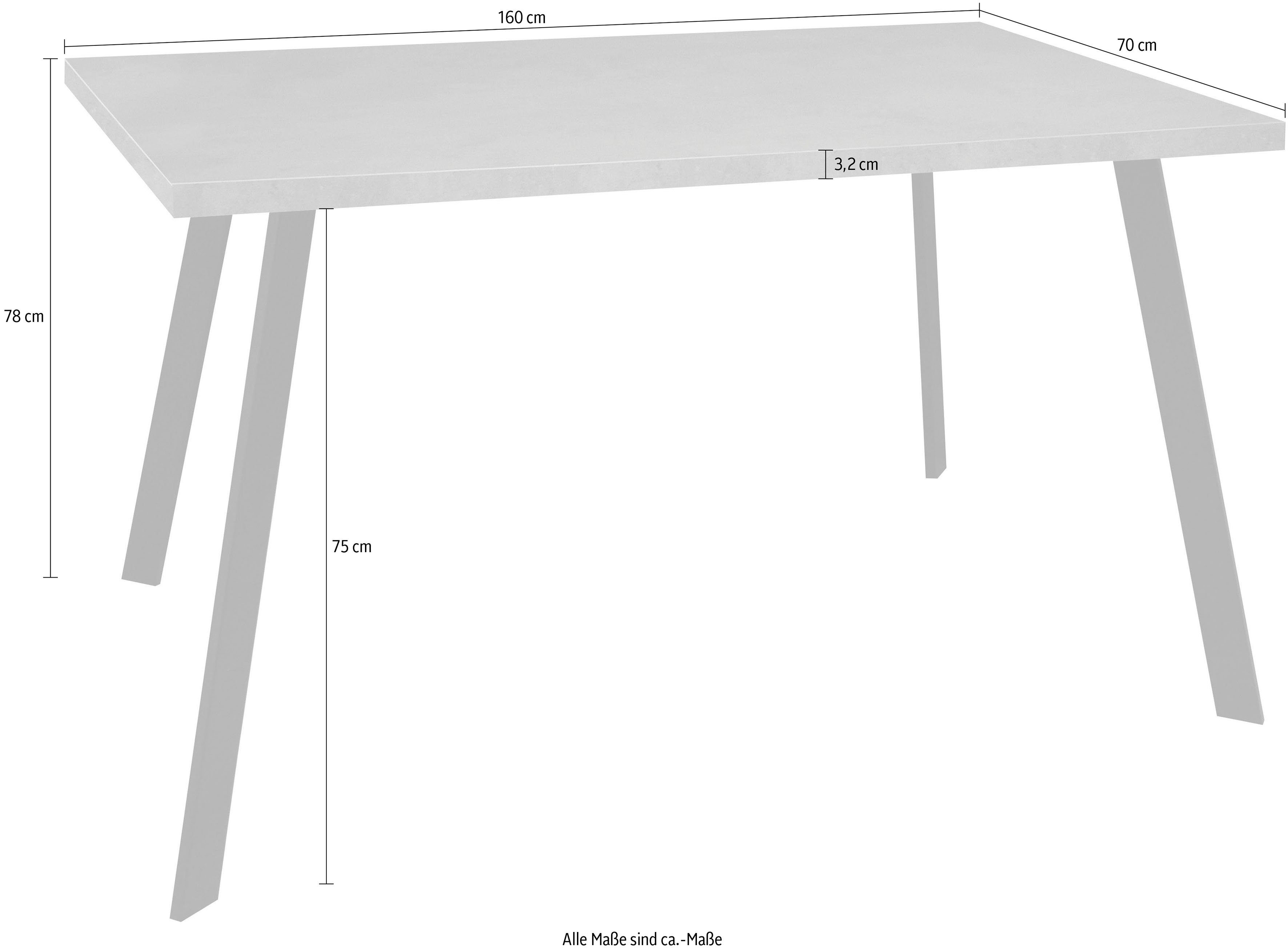 graphit /graphit Schreibtisch | Breite schwarz System Office, | cm Mäusbacher schwarz matt Big 160