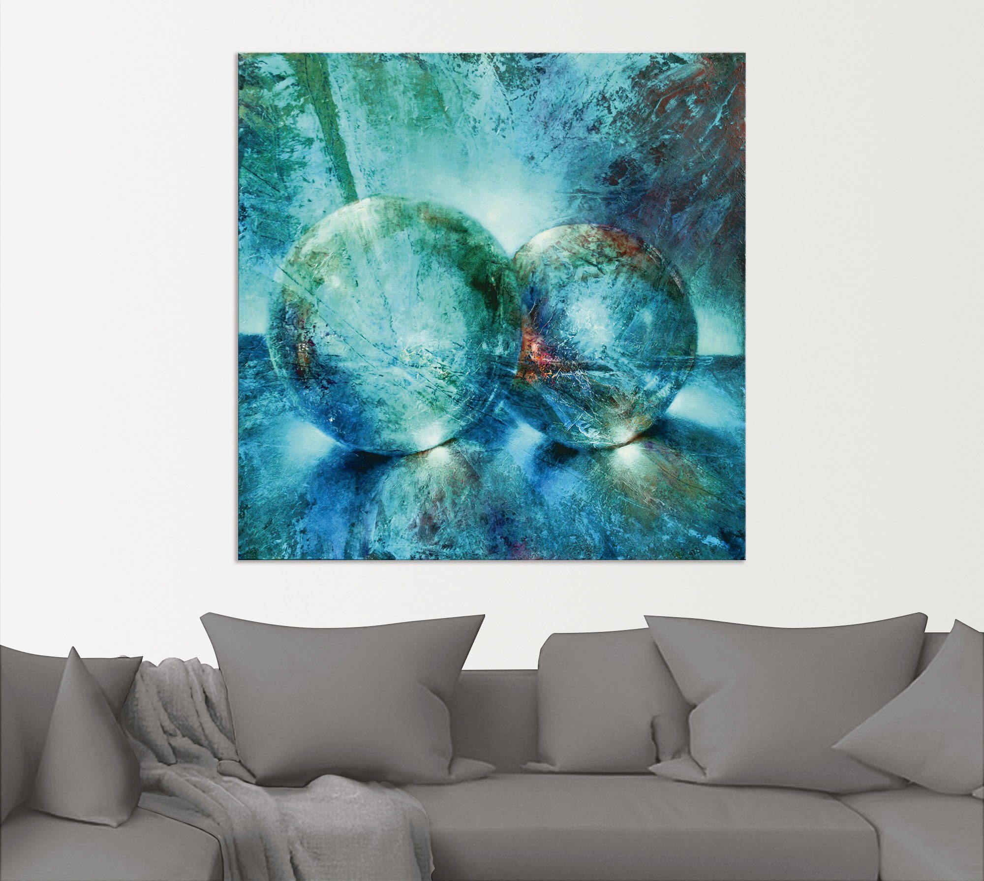 Artland Wandbild Zwei blaue Murmeln_, Muster (1 St), als Alubild, Leinwandbild in verschied. Größen