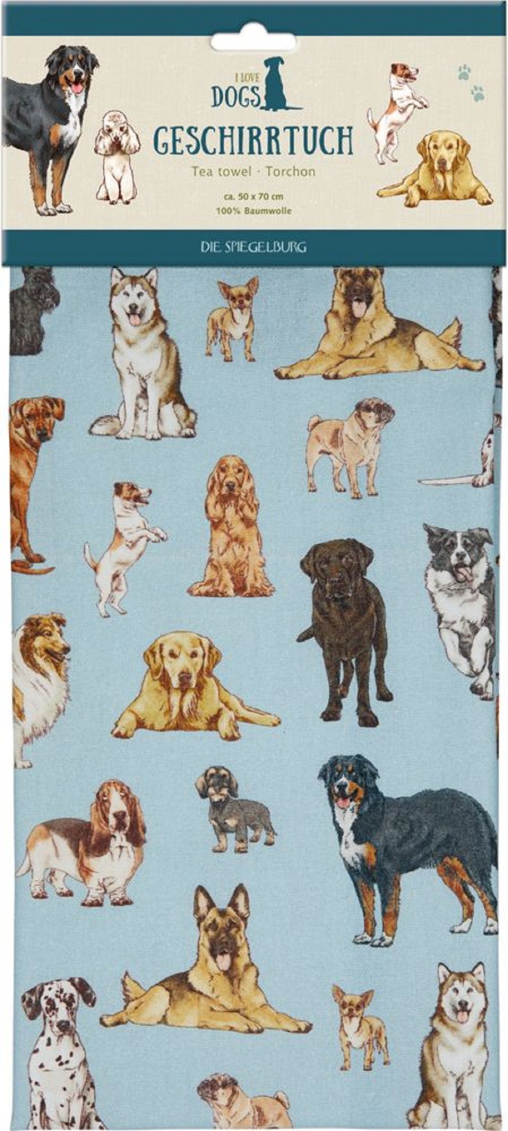 COPPENRATH DIE SPIEGELBURG Geschirrtuch Geschirrtuch Hunde 50 x 70 cm 22238 günstig online kaufen