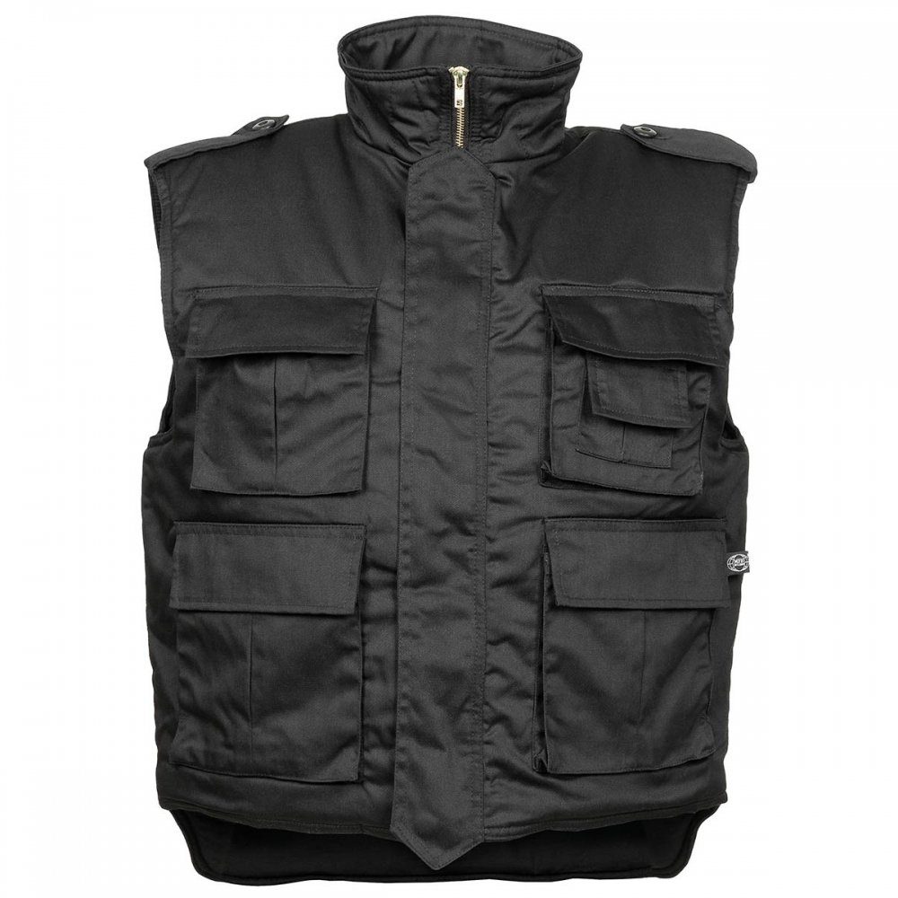 Steppweste US Steppweste, Ranger,schwarz, gefüttert, mit vielen Taschen