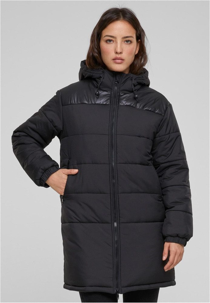 URBAN CLASSICS Steppjacke Ladies Hooded Mixed Puffer Coat