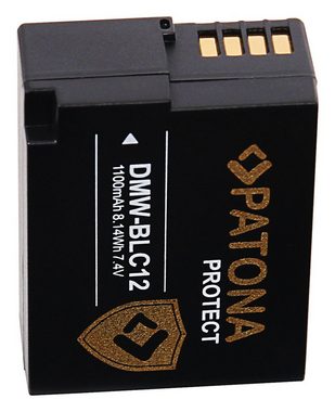 Patona Akku für die Panasonic Lumix DMC FZ300 FZ1000 kompatibel mit DMW BLC12 Kamera-Akku DMW-BLC12 1100 mAh (8,14 V), Akku-Gehäuse aus feuerhemmenden V1 Material