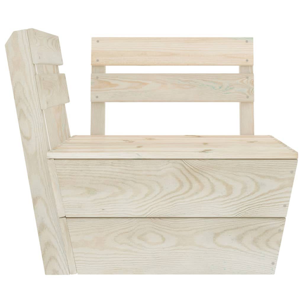 vidaXL Gartenbank NA Modulares Palettensofa Eckteil Imprägniertes Fichtenholz