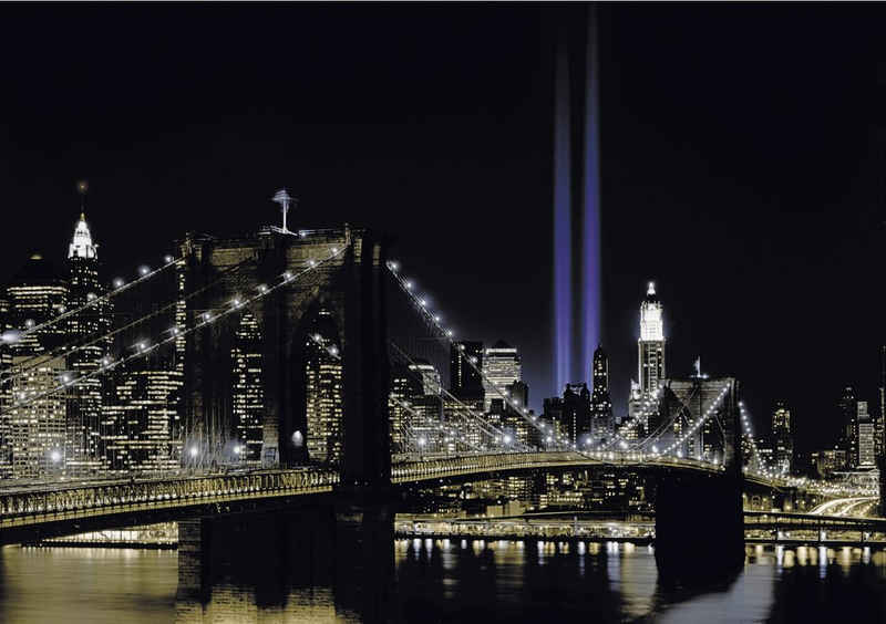 Papermoon Fototapete New York by night, glatt