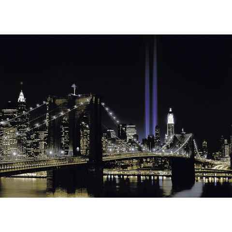 Papermoon Fototapete New York by night, glatt