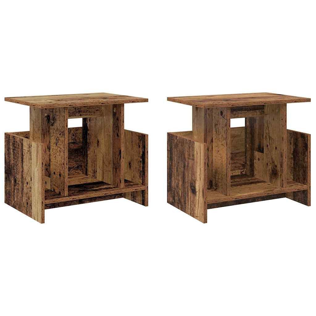 vidaXL TV-Schrank TV-Ständer 2 pcs Altholz 50 x 35 x 45 cm Holzwerkstoff (2-St)