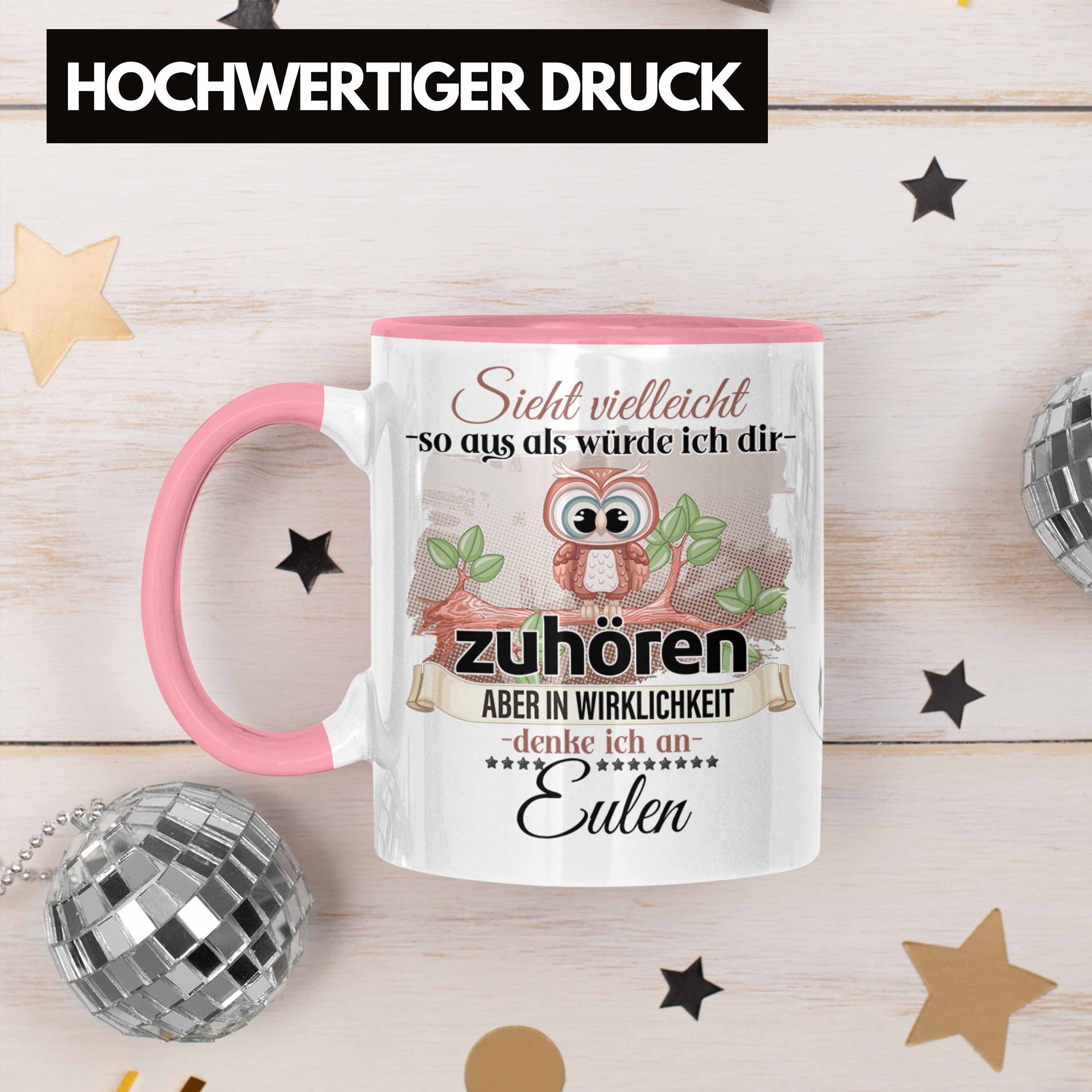 Trendation Eulen Lustige Tasse Liebhaber Trendation Geschenkidee Eulen Geschenk Tasse Rosa -