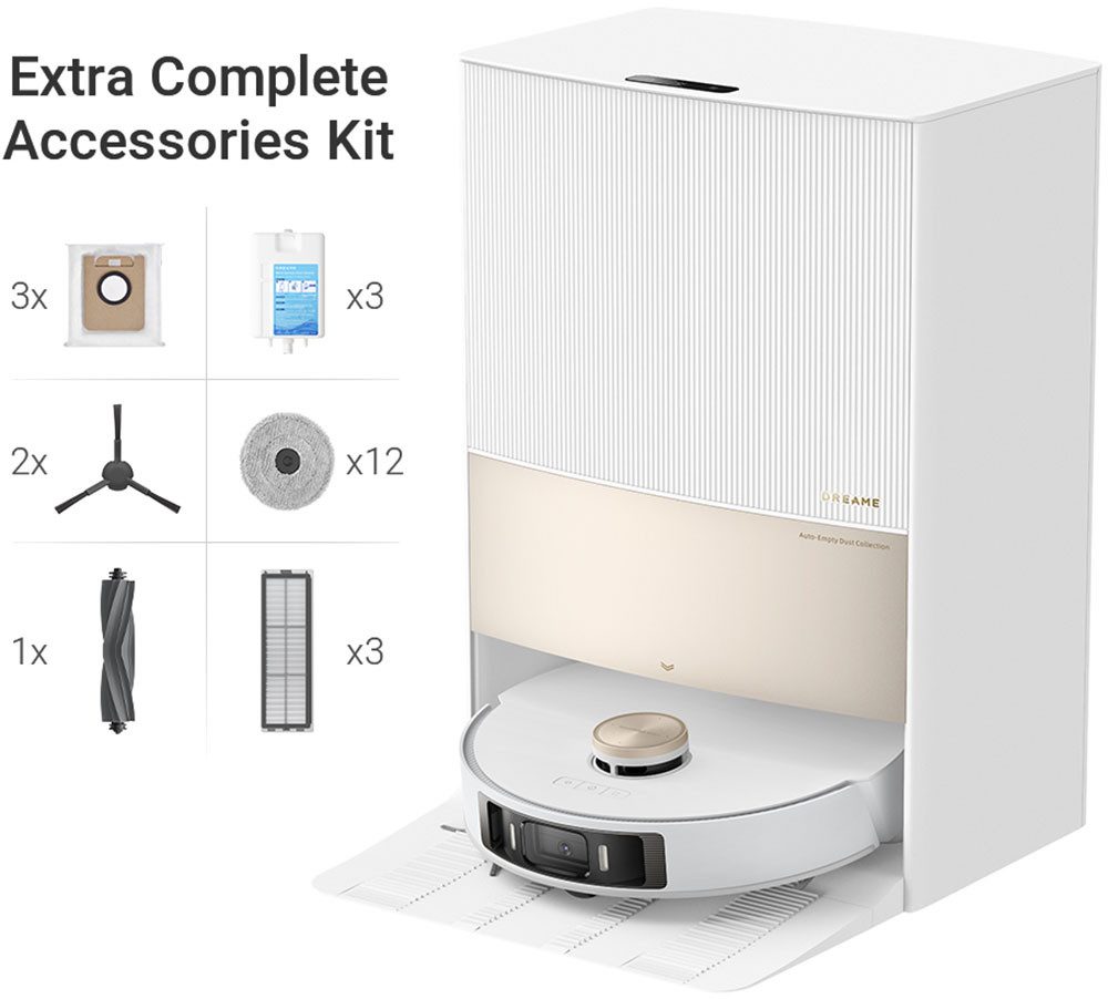 Dreame Saugroboter L20 Ultra Complete, leistungsstarke Saug- und kraftvolle Wischfunktion, Dreame Haartrockner Glory Master High-Speed Hair Dryer