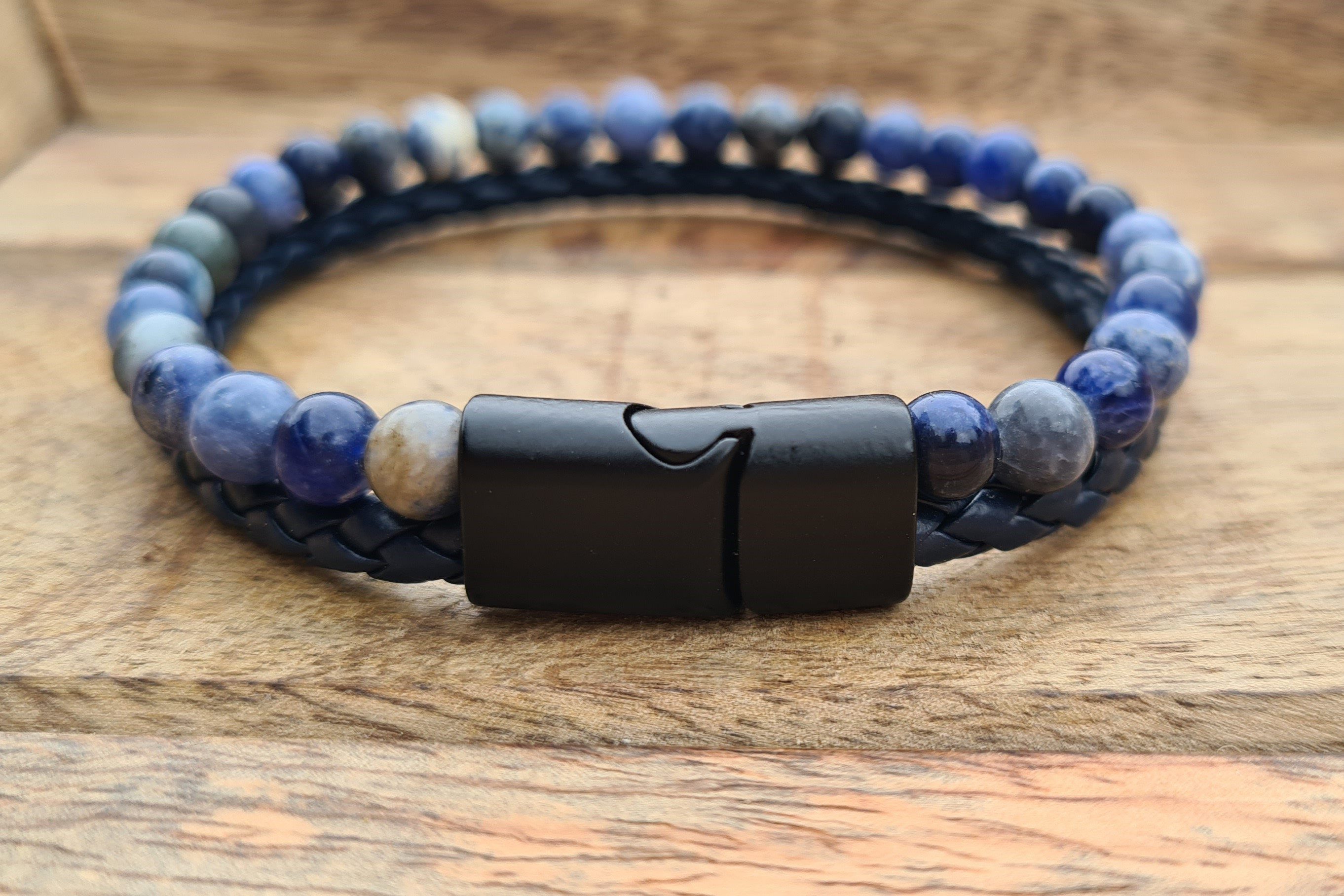 NAHLE Perlenarmband Lederarmband mit Achat Perlen (inkl. Schmuckbox), aus L günstig online kaufen