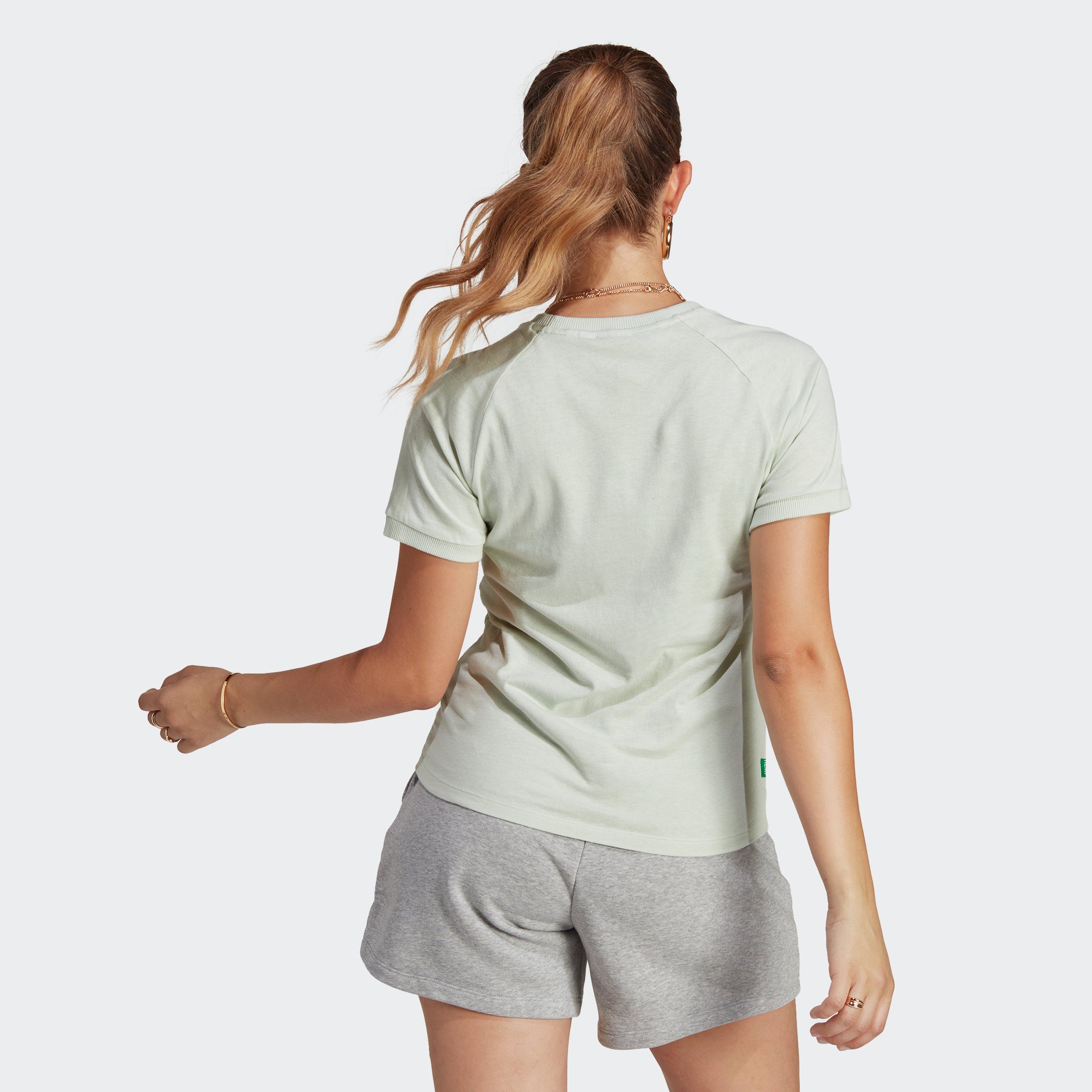MADE ESSENTIALS+ HEMP Linen Originals Green T-Shirt WITH adidas
