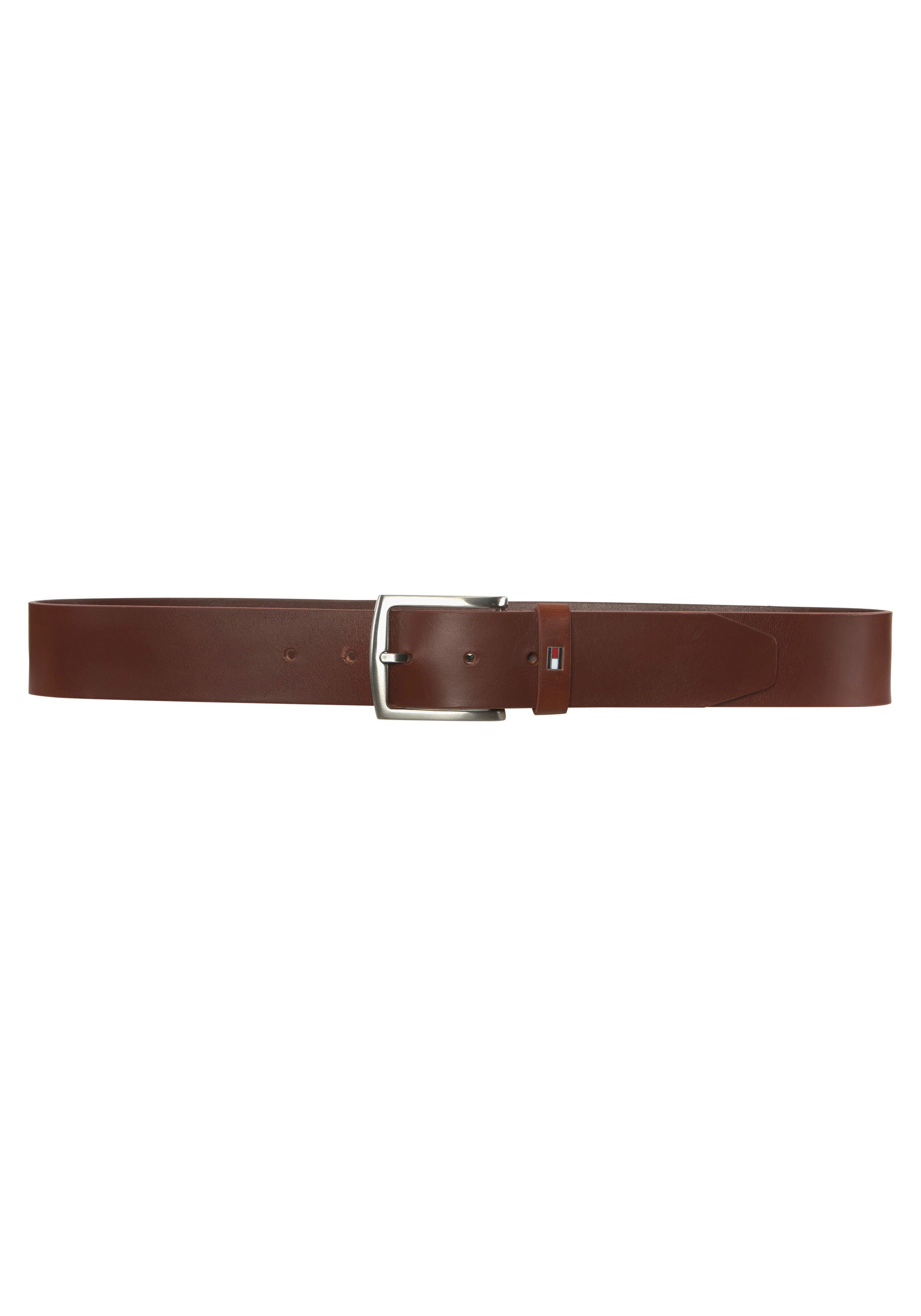 Tommy Hilfiger Ledergürtel Flag-Logoschlaufe BELT mit DENTON cognac NEW