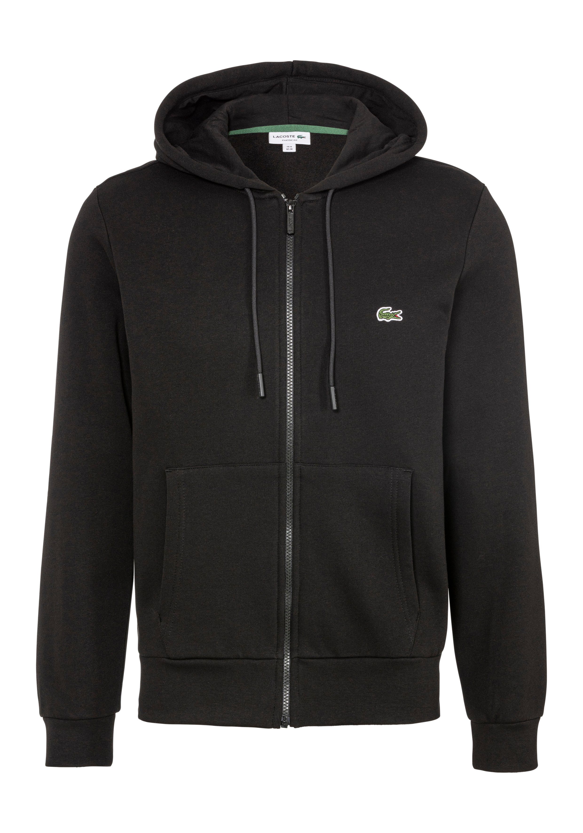 schwarz mit Kordel Lacoste Sweatjacke