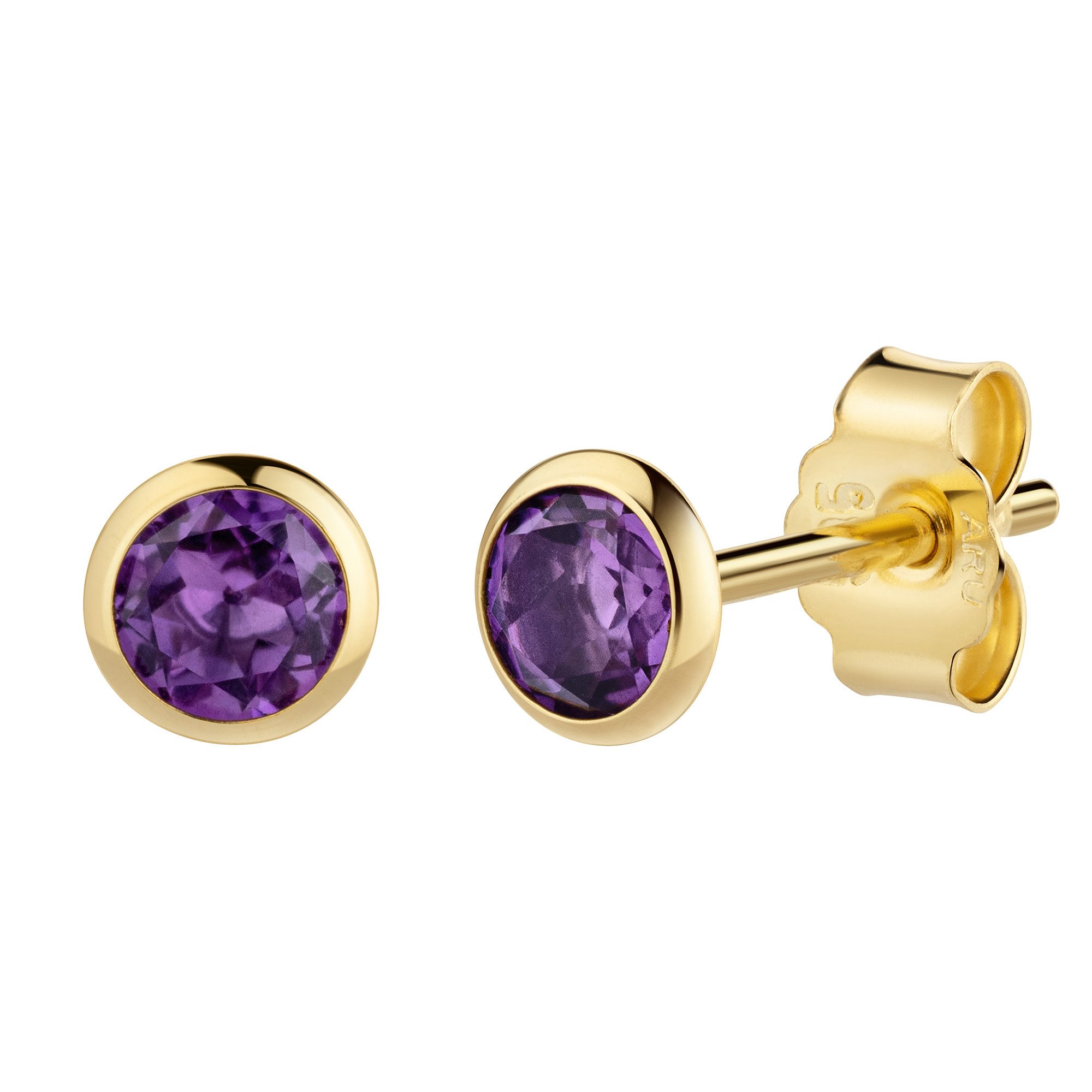 Vivance Paar Ohrstecker 585/- Gelbgold Amethyst günstig online kaufen