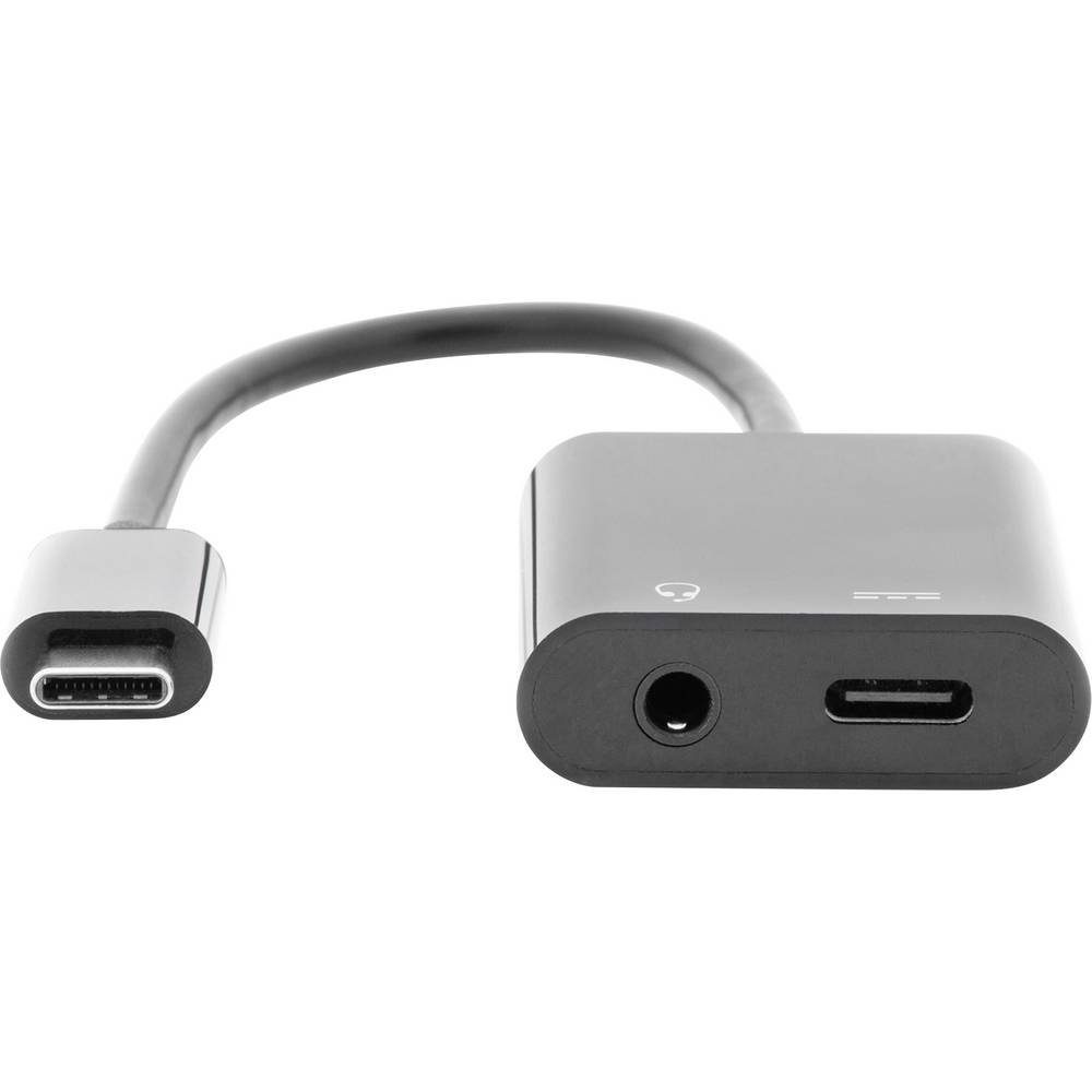 Digitus USB-C®Typ C - 3.5mm+Typ C, 0.2 m AK-300400-002-S USB-Adapter, Geschirmt, doppelt geschirmt