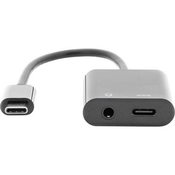Digitus USB-C®®Typ C - 3.5mm+Typ C, 0.2 m USB-Adapter, Geschirmt, doppelt geschirmt