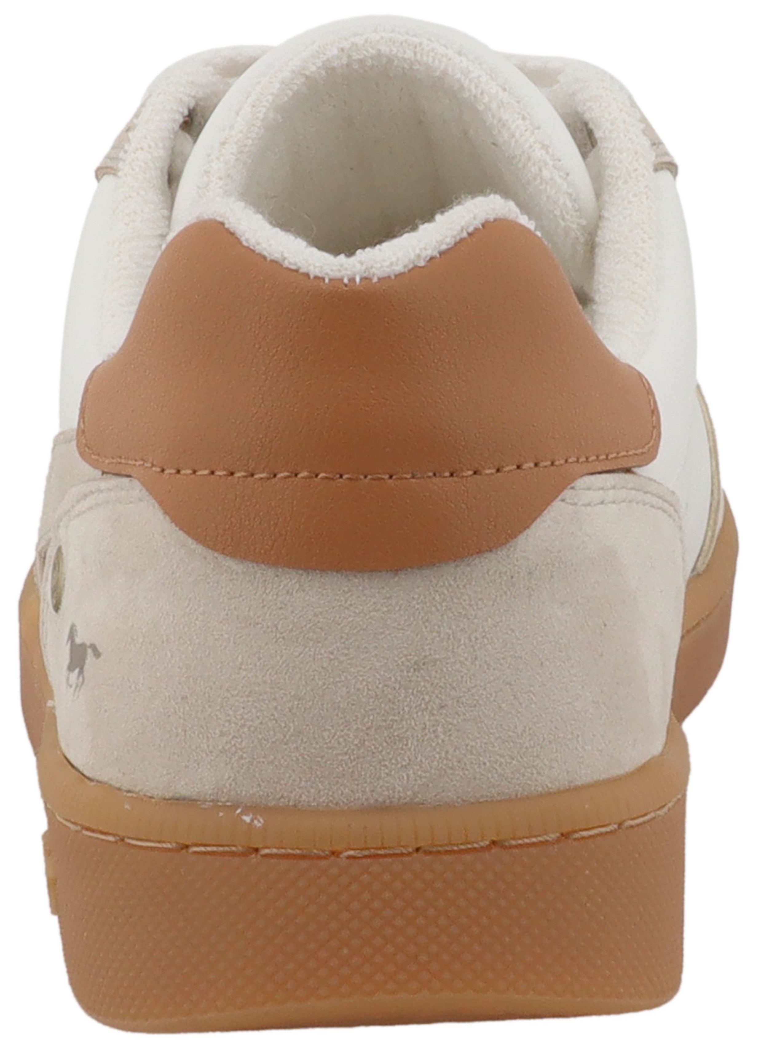 Mustang Shoes Ornella Sneaker Freizeitschuh, Halbschuh, Schnürschuh mit modischen Kontrastbesätzen