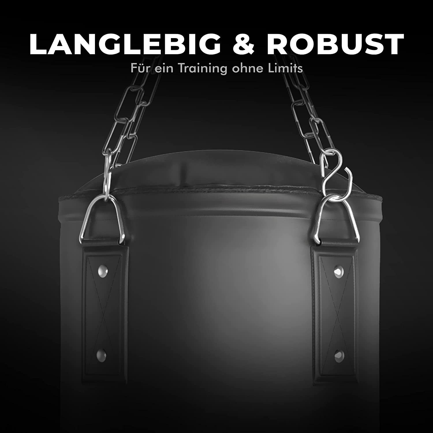 FIGHTR Boxsack gefüllt / ungefüllt 120cm für Boxen, Kickboxen, MMA & mehr