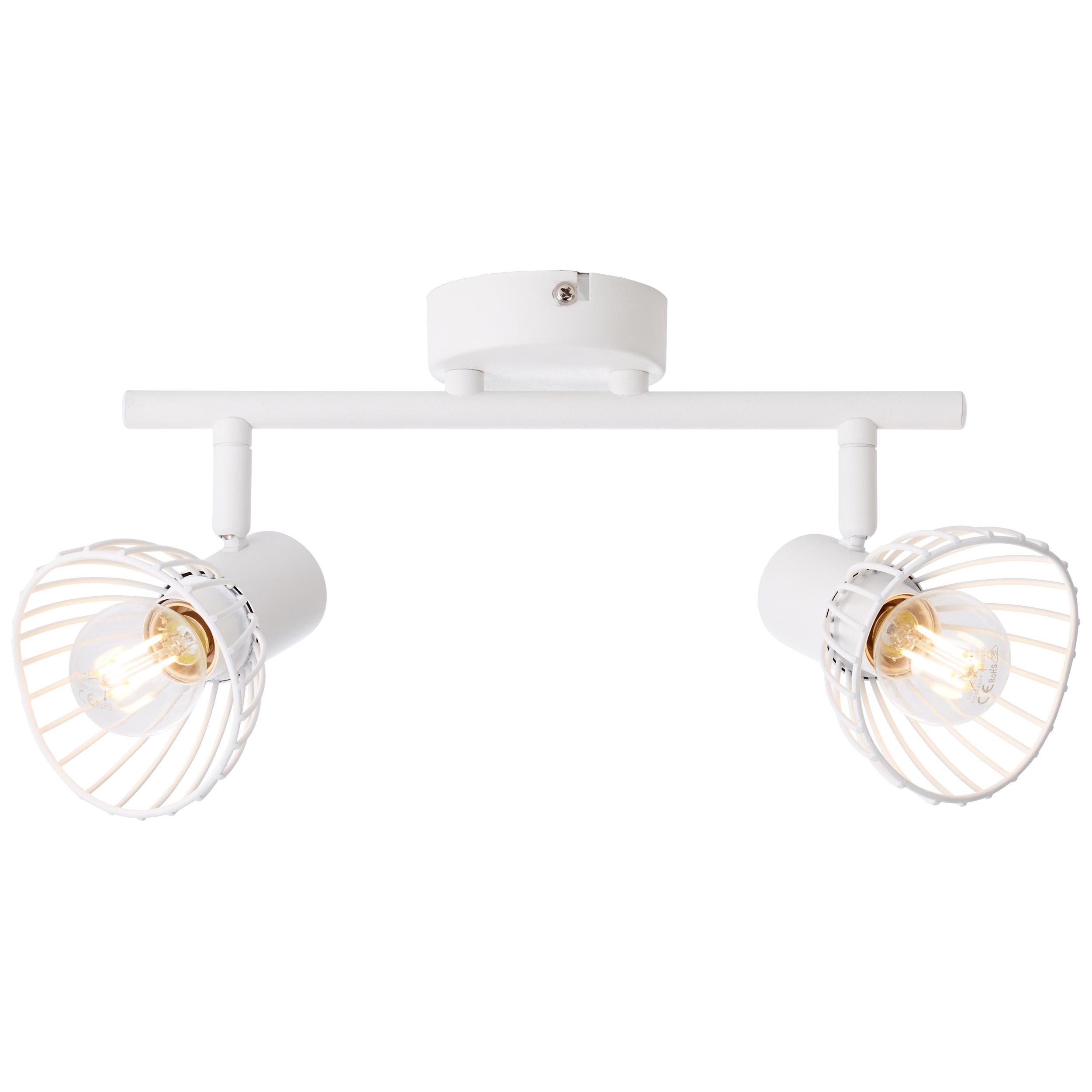 Brilliant Deckenstrahler Elhi, ohne Leuchtmittel, Spotrohr 2flg weiß günstig online kaufen