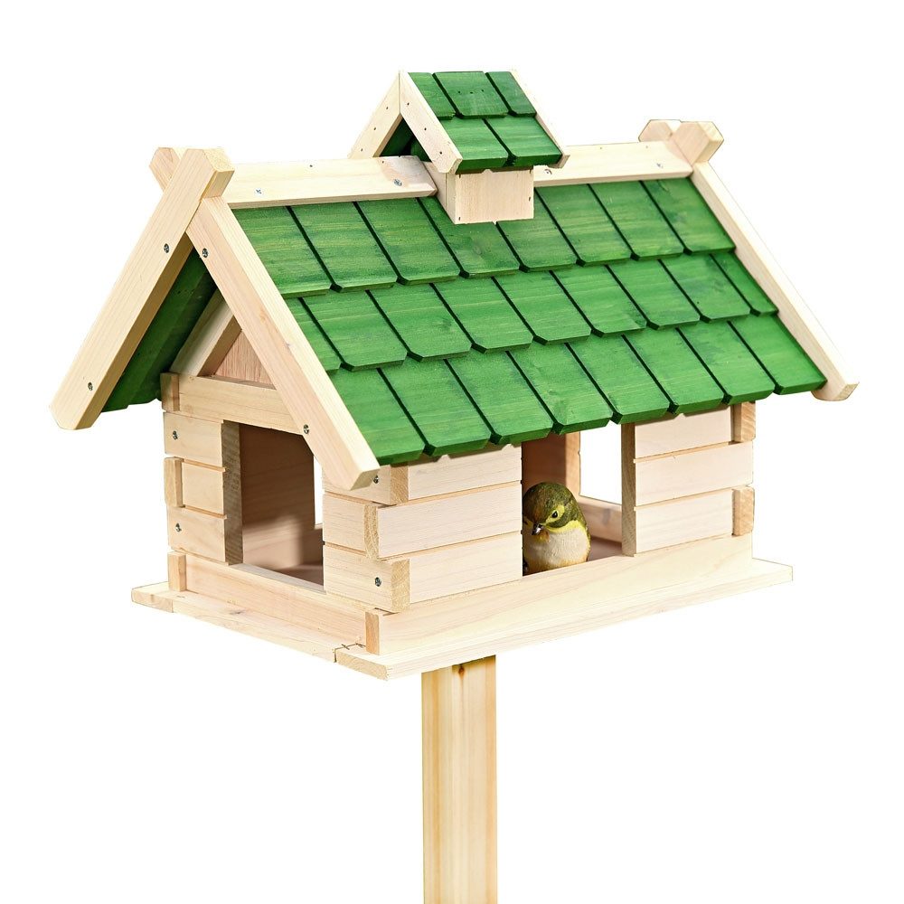 Vogelhaus Vogelhaus Weiß Vogelfutterhaus aus Holz Vogelvilla Vögel Ständer