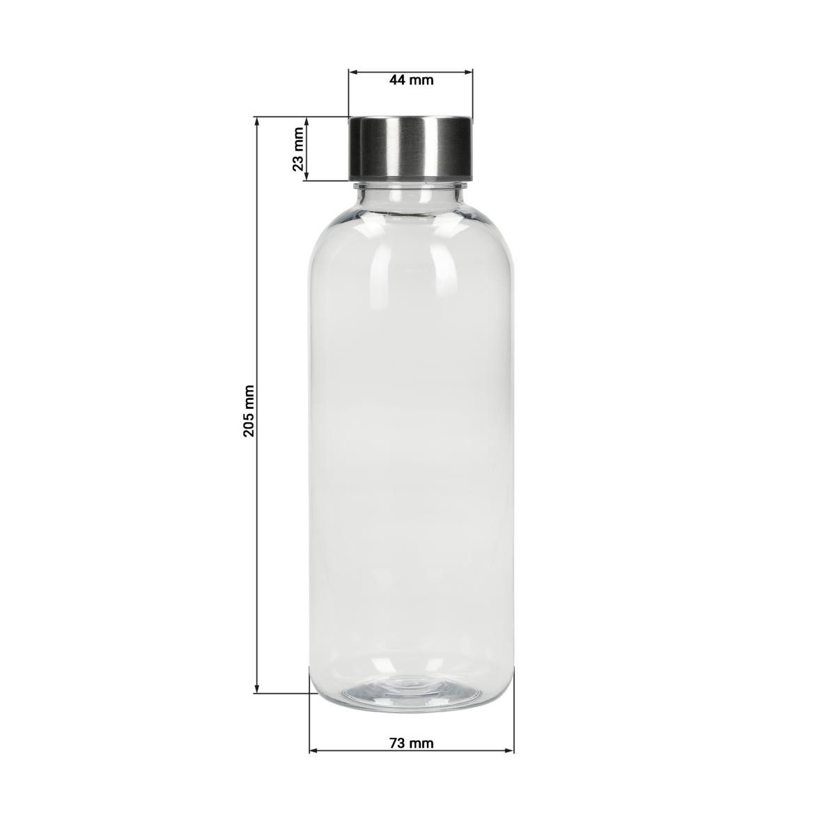elasto Trinkflasche Atlanta Wasserflasche 600 ml und Edelstahl Schraubverschluss, Bottle, Schule & Arbeit, Kinder & Erwachsene, Langlebig, Auslaufsicher