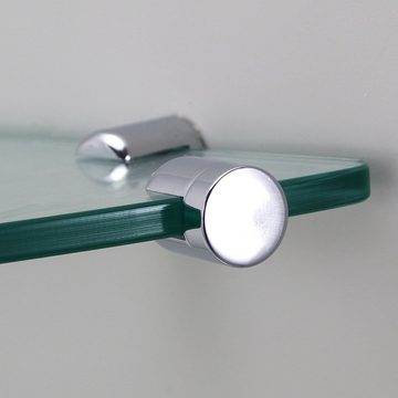 SONNI Einlegeboden Glasregal Sicherheitsglas Lagerregal für Duschwand Duschraum (2 St), transparent