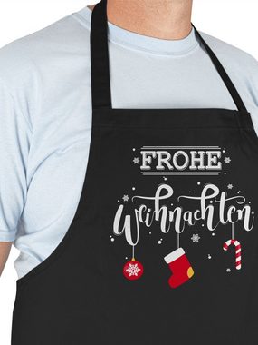 Shirtracer Kochschürze Frohe Weihnachten, (1-tlg), Weihnachtsschürze Erwachsene