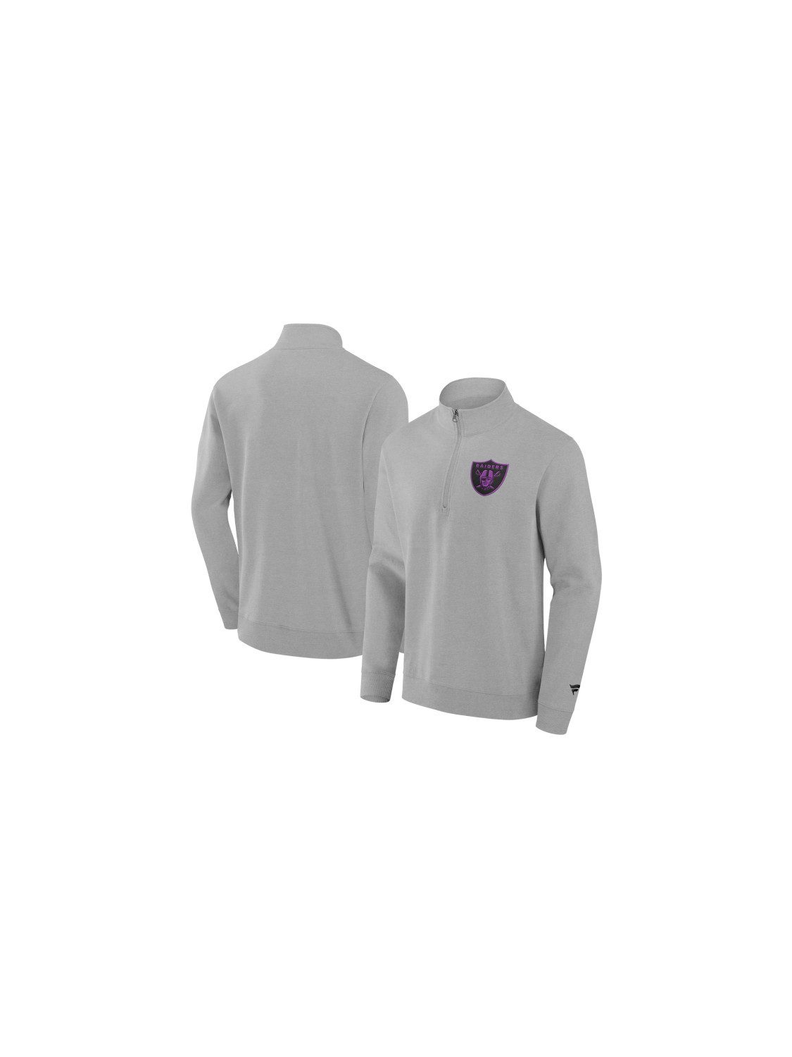 Las Vegas Raiders Sweatshirt Las Vegas Raiders Gradient 1/2 Zip Crew Sweatshirt