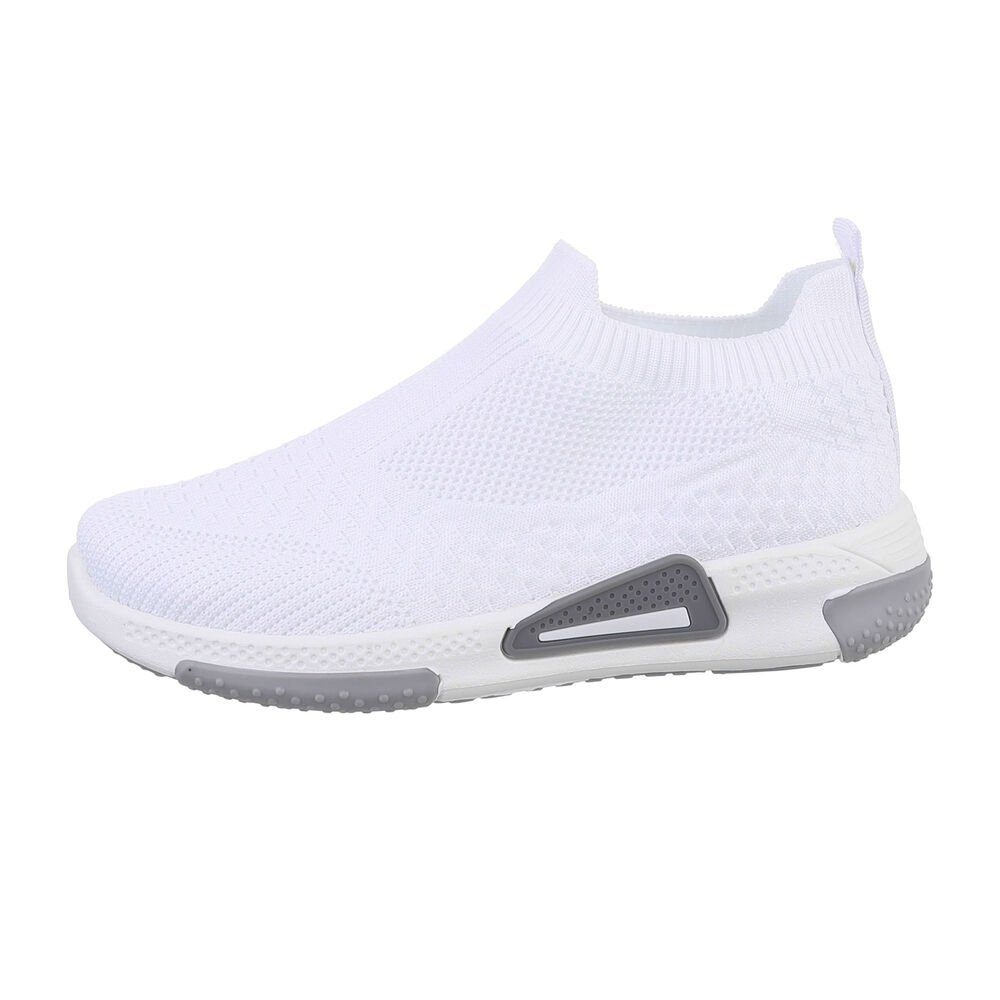 Ital-Design Kinder Кроссовки Flach Freizeitschuhe in Weiß