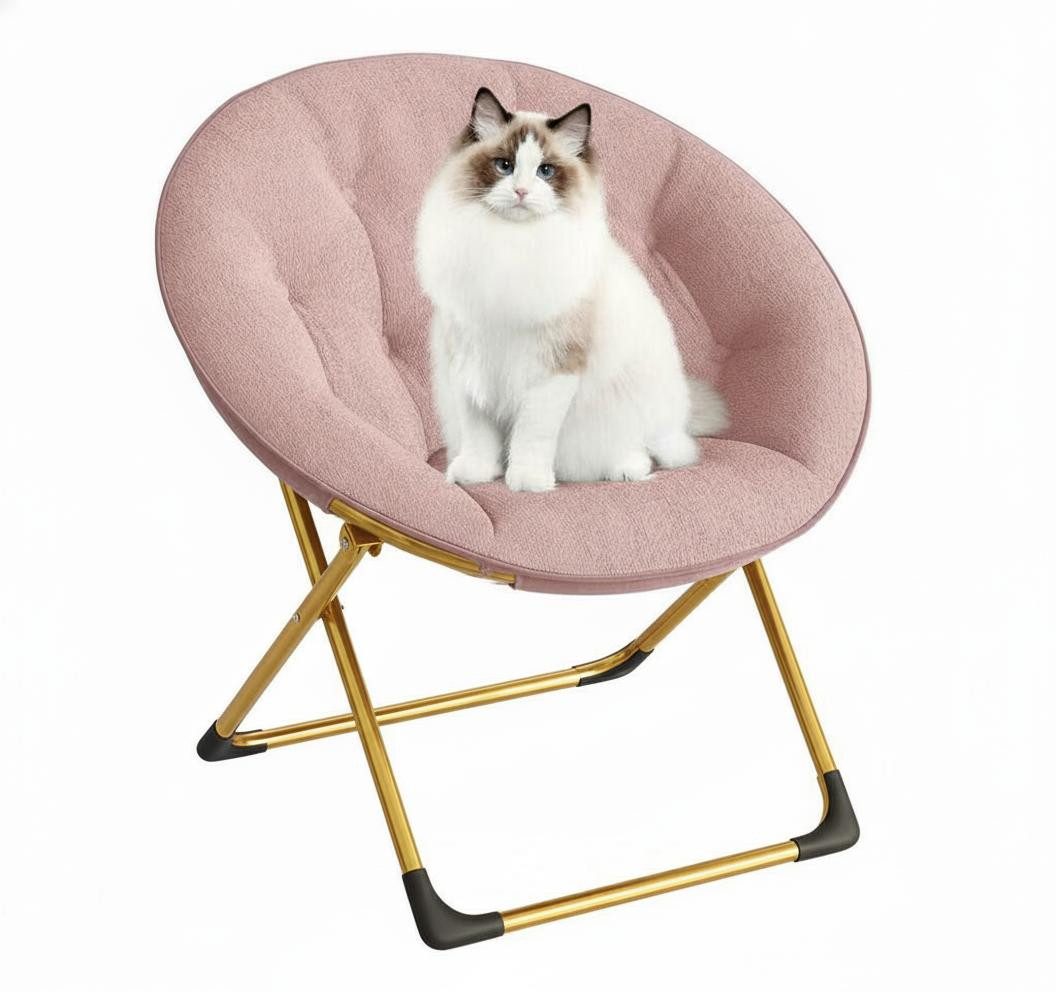 GarveeMore Relaxsessel Klappsessel Rund Mondsessel Loungesessel Ohrensessel