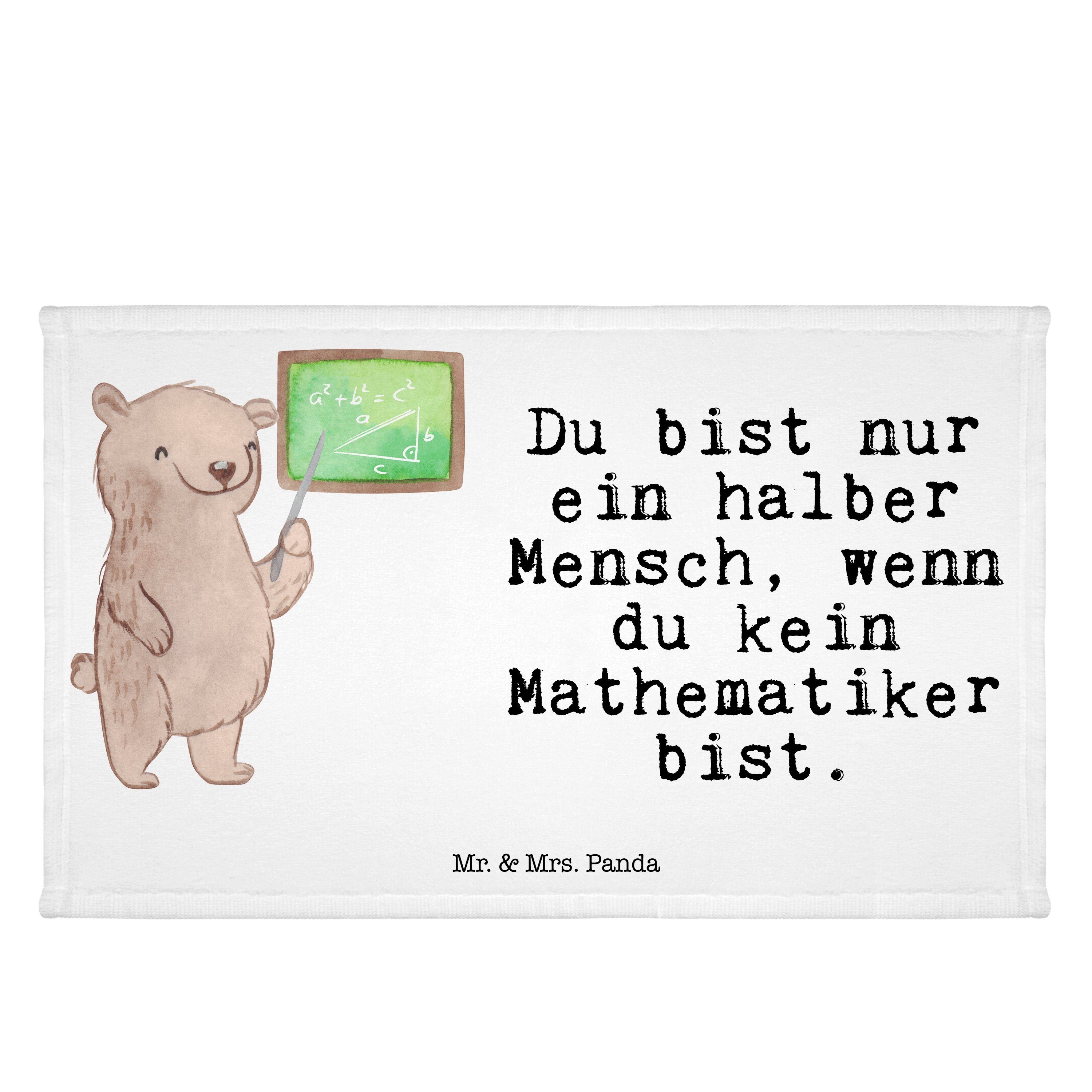 Mr. & Mrs. Panda Handtuch Mathematiker mit Herz - Weiß - Geschenk, Bachelor, Mathematik Studium, (1-St)