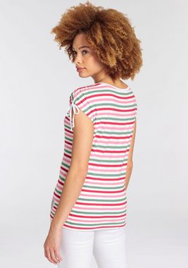 Boysen's Rundhalsshirt im sommerlichen Streifen-Design mit Herz-Applikation - NEUE KOLLEKTION