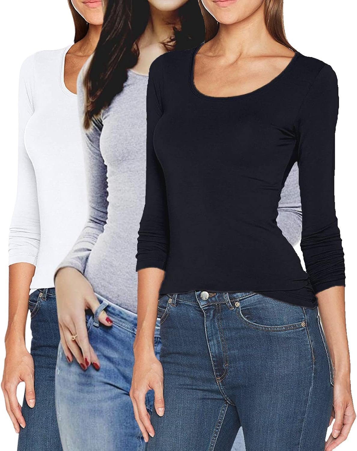 ONLY Langarmshirt (3er-Pack) Basic Shirts günstig online kaufen