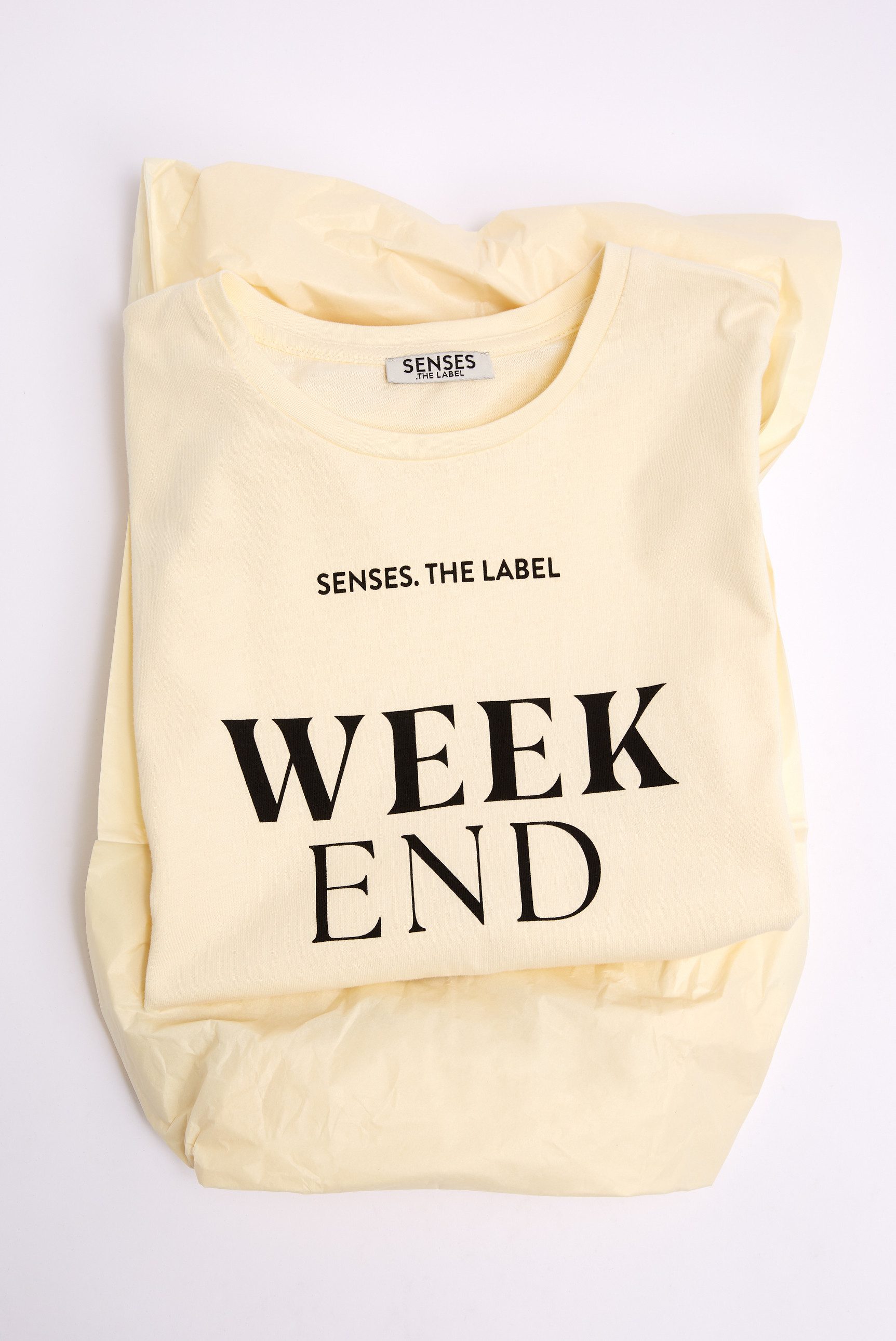 SENSES.THE LABEL Rundhalsshirt mit Bindeband am Saum