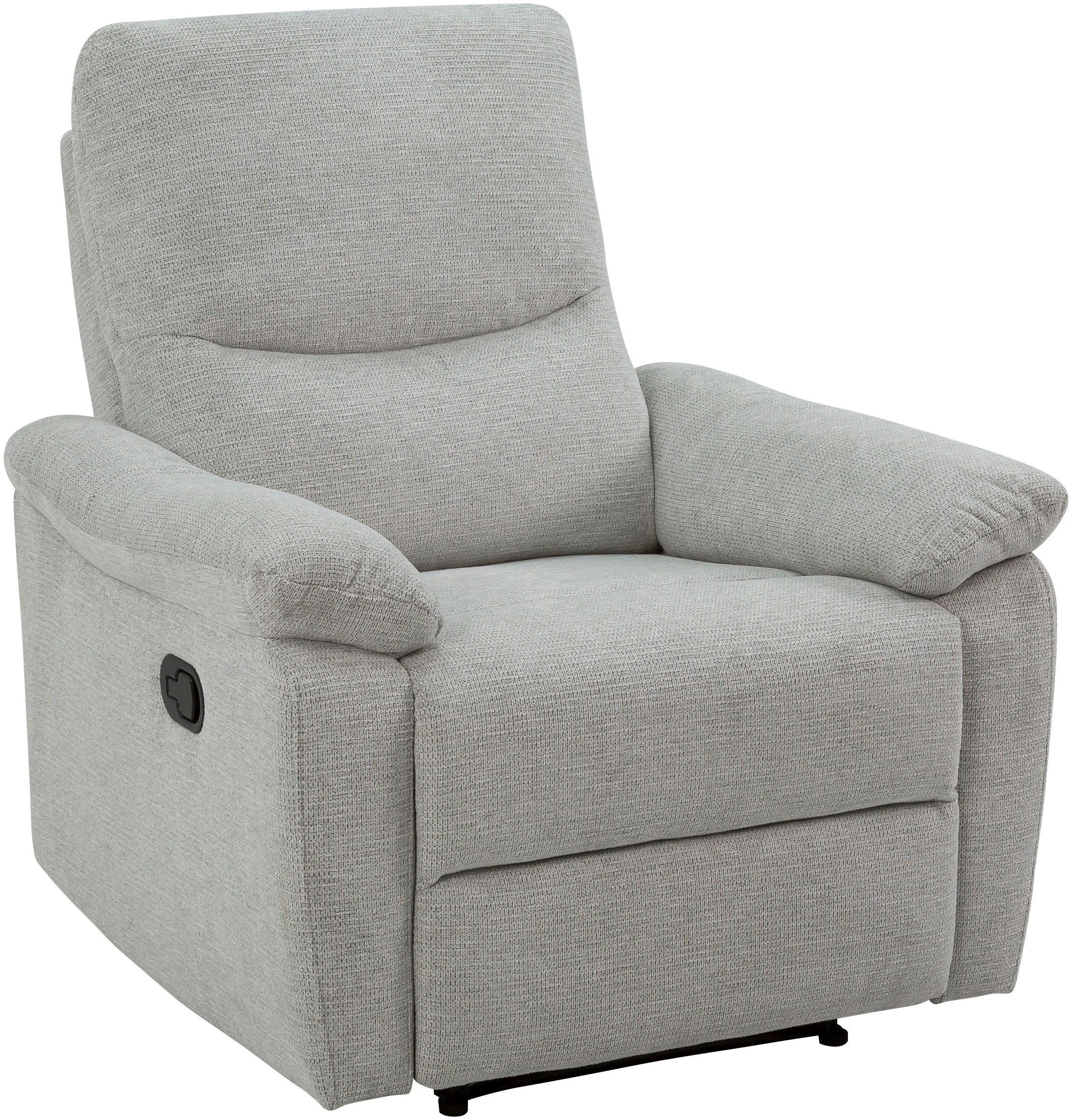 Home affaire Relaxsessel ODILON, TV-Sessel mit Relax- und Liegefunktion, Struktur-Bezug, manuelle und elektrische Funktion (mit USB A/C), Federkern-Polsterung