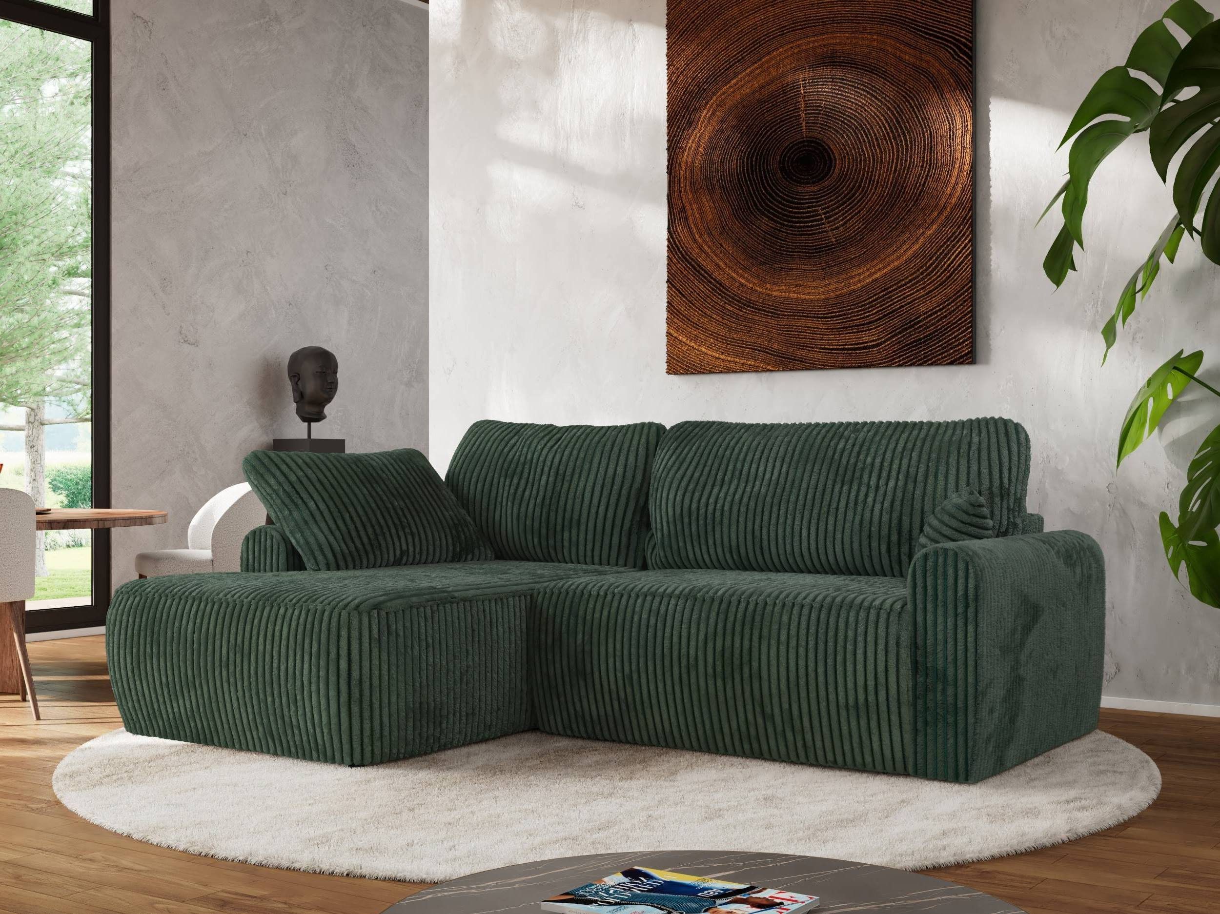 MKS MÖBEL Ecksofa CUBO L, Set, Gepolsterte Eckcouch, Wellenfedern, HR35-Schaum, L-form, Schlaffunktion, Bettkasten
