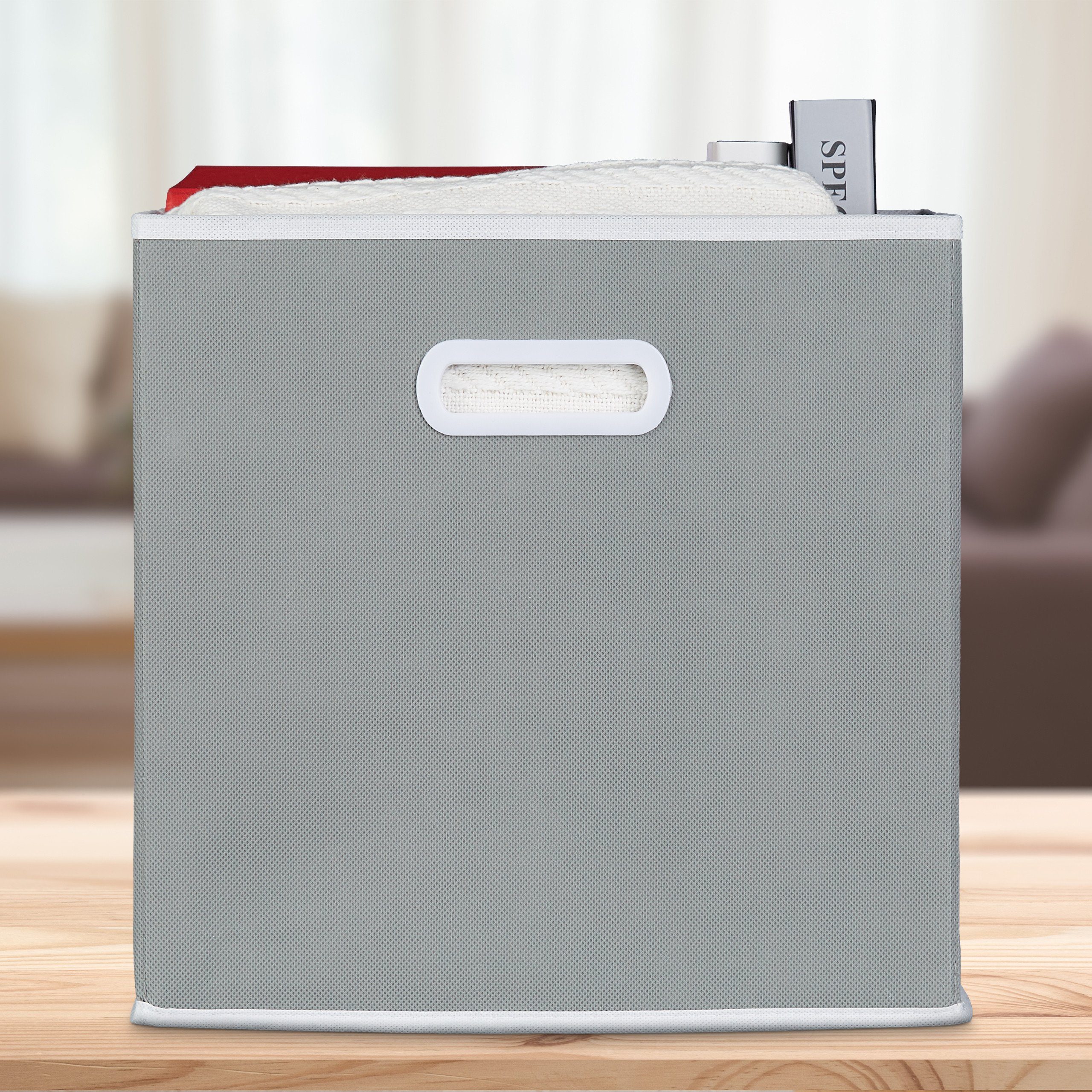 relaxdays Faltbox 6 x Faltbox braun