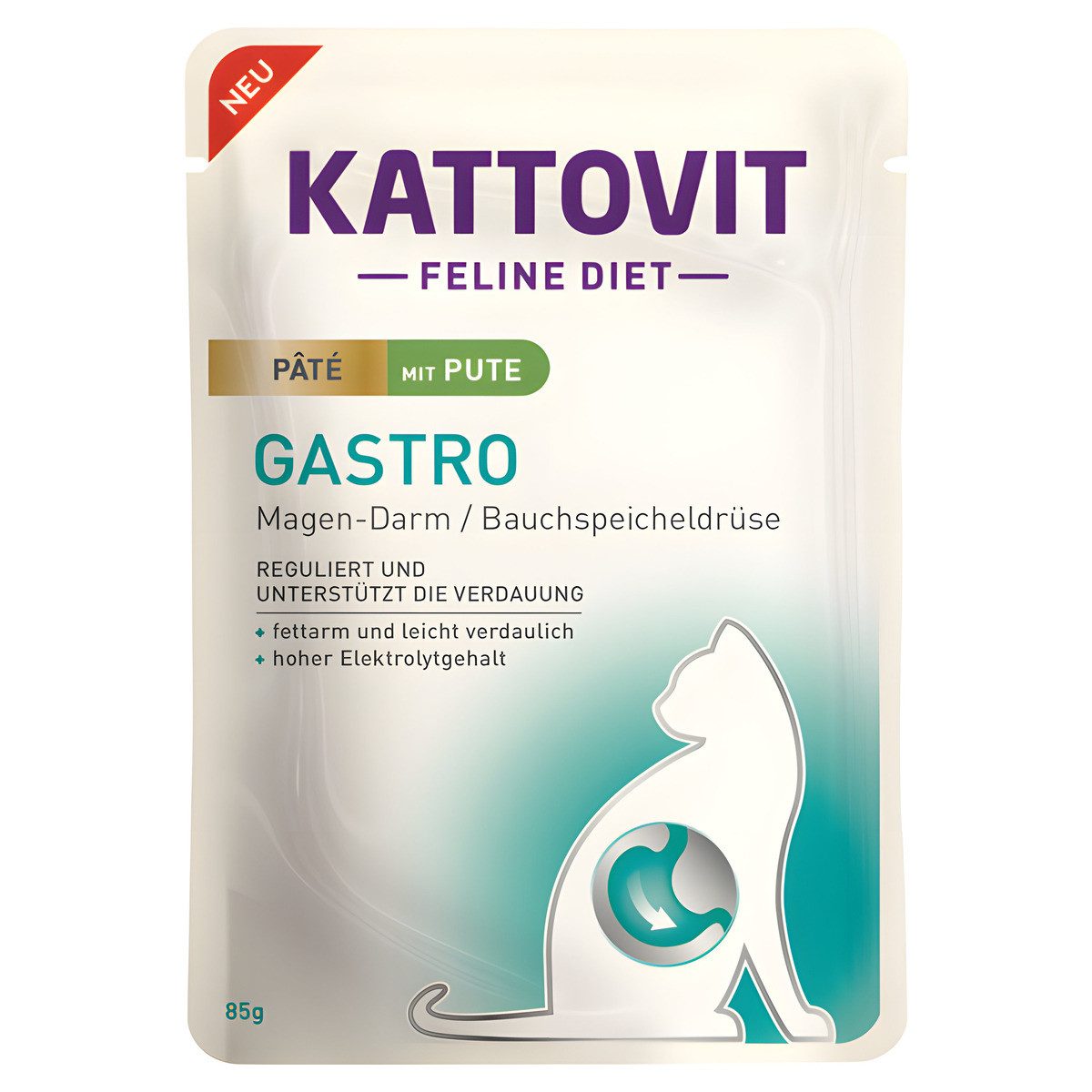 Kattovit Gastro Paté mit Pute 85 g - 10 Stück, für: Katze