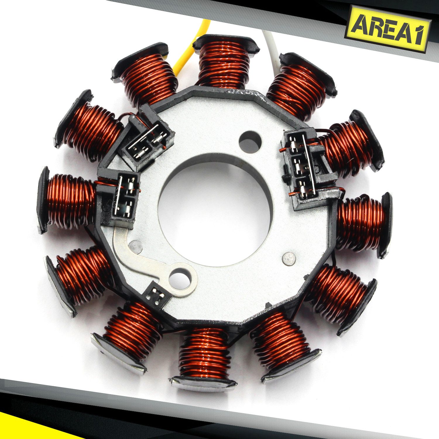 Area1 Lichtmaschinenregler Ersatz Lichtmaschine Stator für 50ccm Minarelli ab Bj. 03-12 Pole, Kompatibel mit Yamaha MBK Adly Her Chee, Malaguti