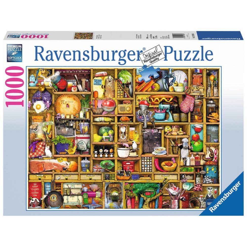 Ravensburger Puzzle Kurioses Küchenregal, Colin Thompson Art Series, 1000 Puzzleteile